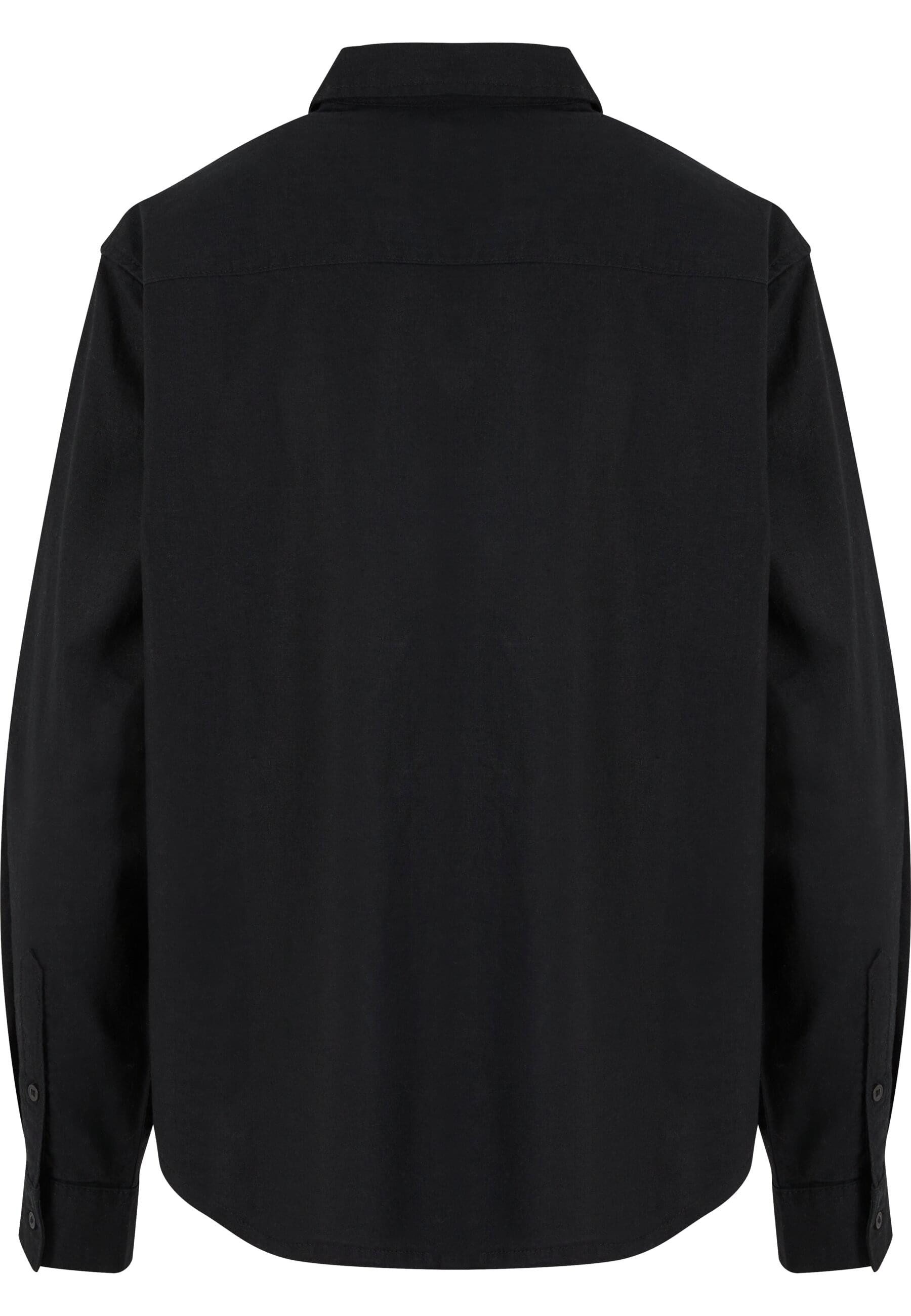 URBAN CLASSICS Langarmhemd Urban Classics Damen Ladies Linen Mixed Oversize günstig online kaufen