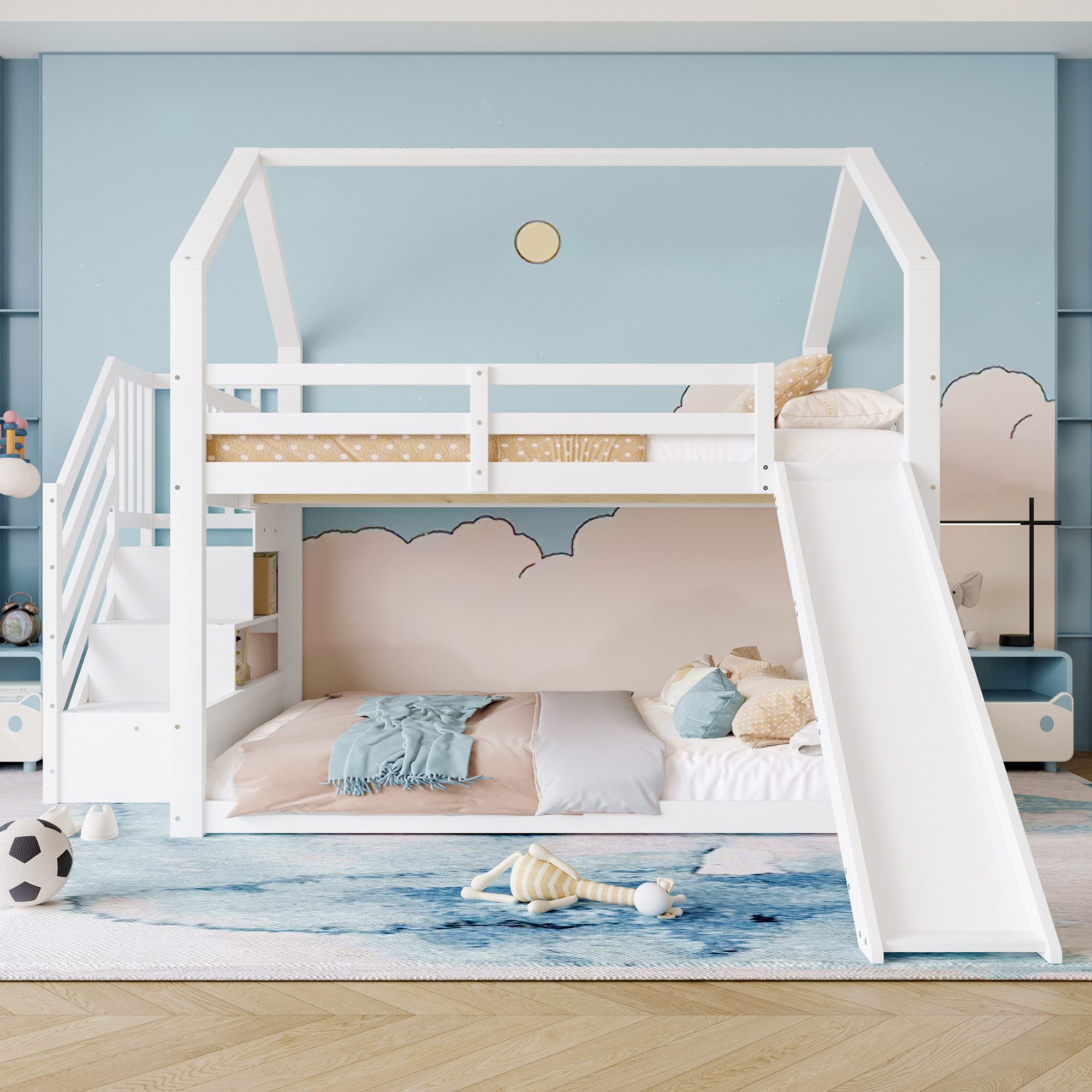 Flieks Etagenbett, Kinderbett mit Treppe & günstig online kaufen