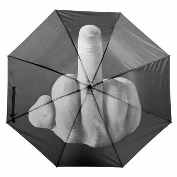 Goods+Gadgets Taschenregenschirm Regenschirm mit Mittelfinger, Stinkefinger Schirm 100 cm