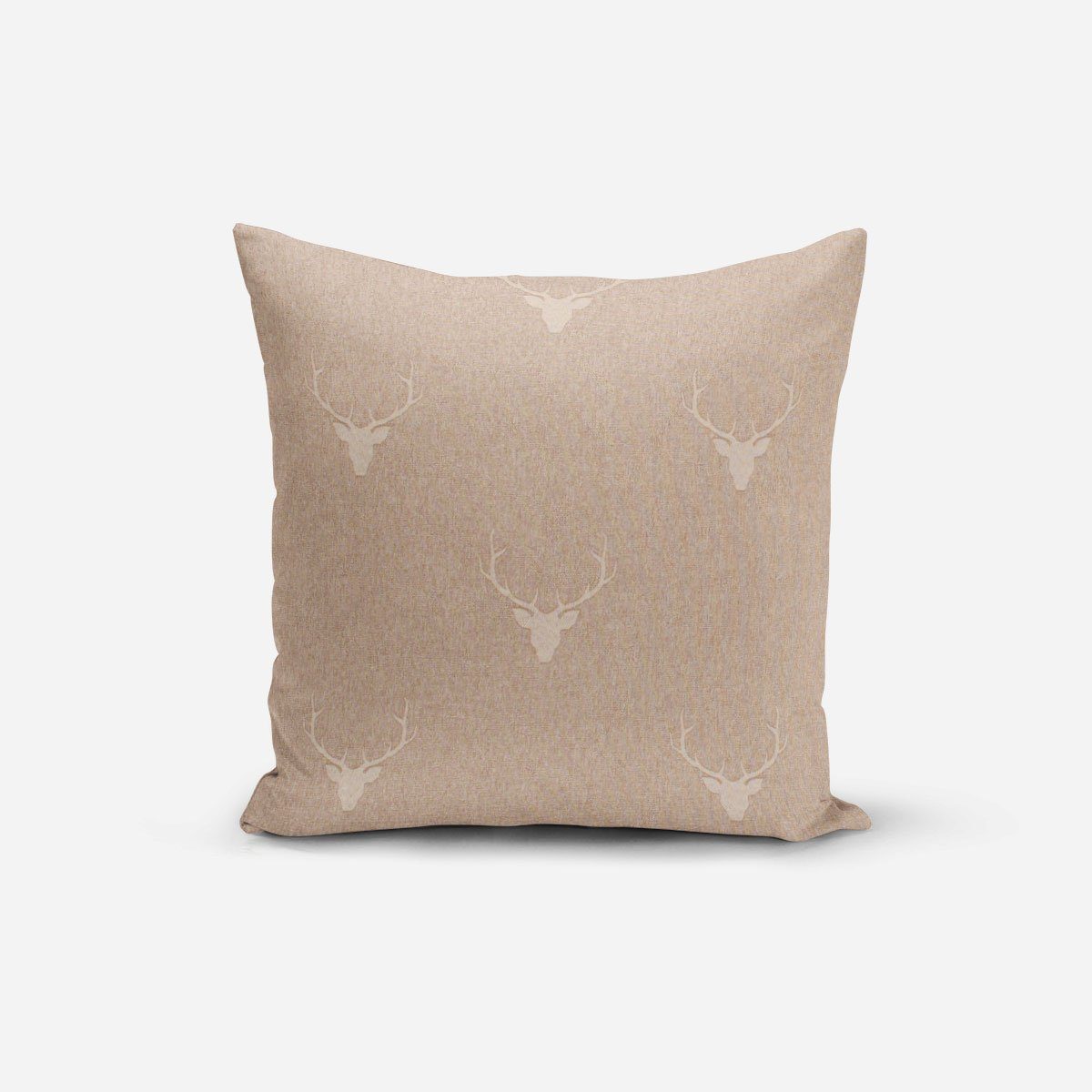 SCHÖNER LEBEN. Декоративные подушки SCHÖNER LEBEN. Подушкиhülle Jacquard Hirschkopf Geweih beige hellbeige