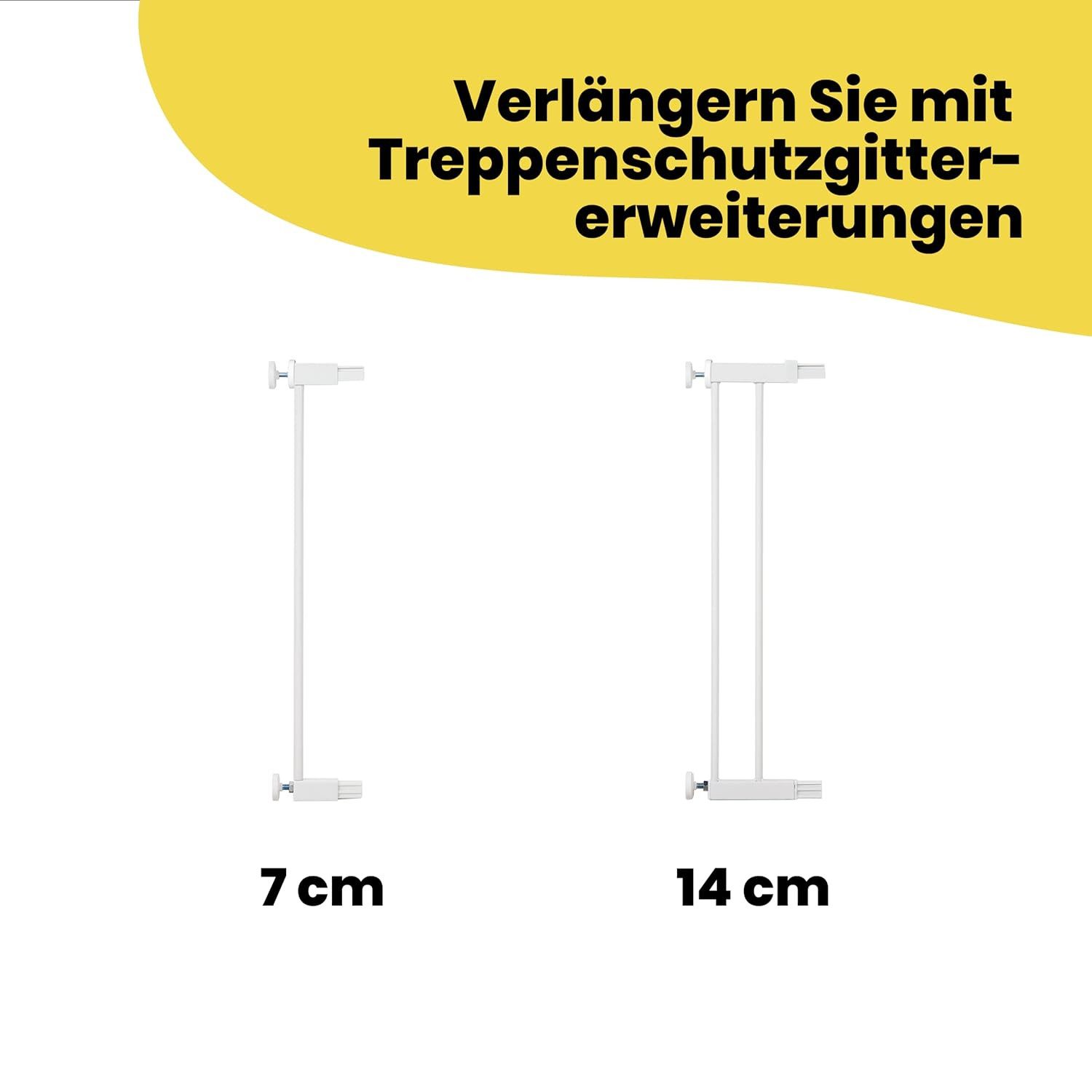 Safety 1st Türschutzgitter Safety 1st Flat Step Treppenschutzgitter, kein Stolpern mehr dank ultr, Niedrige Stange zum Darübersteigen 4-Punkt Pressure Fit  Secure Tech®…