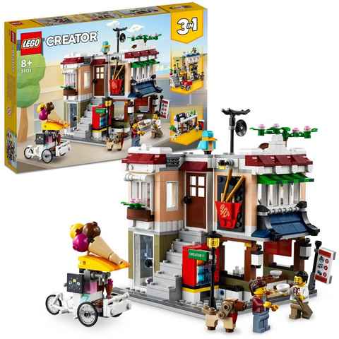 LEGO® Konstruktionsspielsteine Nudelladen (31131), LEGO® Creator 3in1, (569 St), Made in Europe