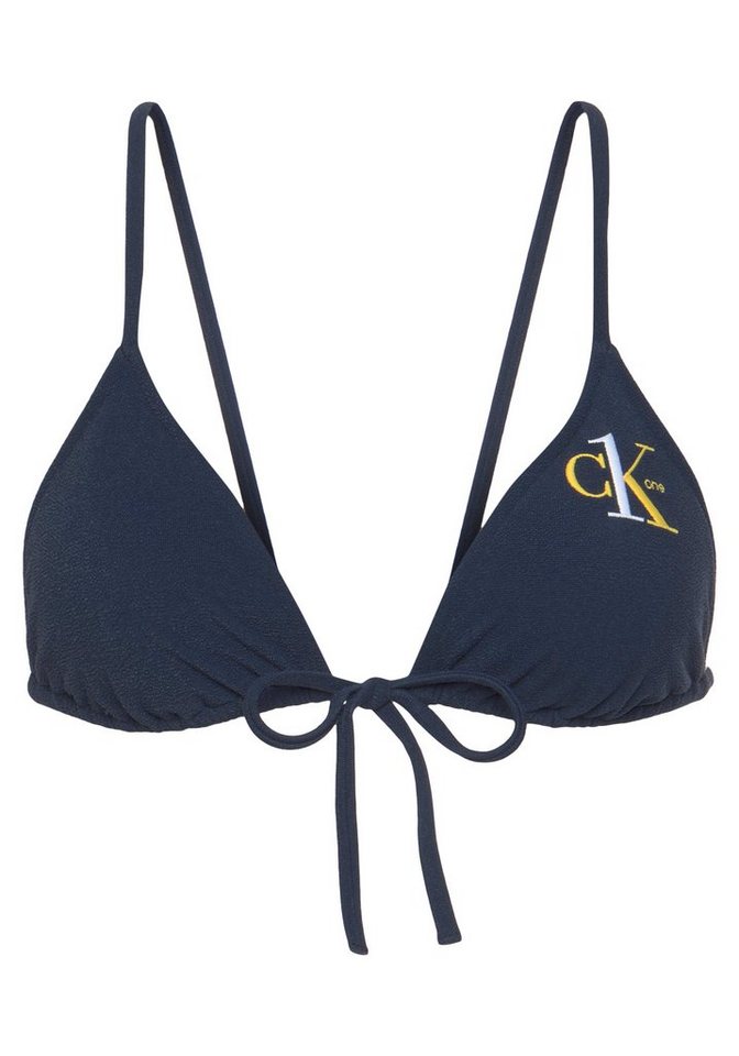 Calvin Klein Swimwear Triangel Bikini Top, mit Calvin Klein Logo Monogramm › blau  - Onlineshop OTTO