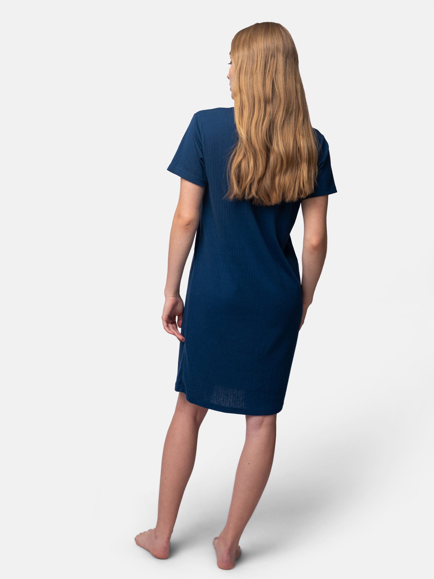 greenjama Sleepshirt aus weichem Derby Rib, Biobaumwolle