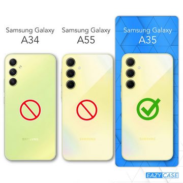 EAZY CASE Handyhülle Business Handytasche Kartenfach Samsung Galaxy A35 6,6 Zoll, Schutzhülle mit Standfunktion zum Aufklappen aufstellbar Etui Schwarz