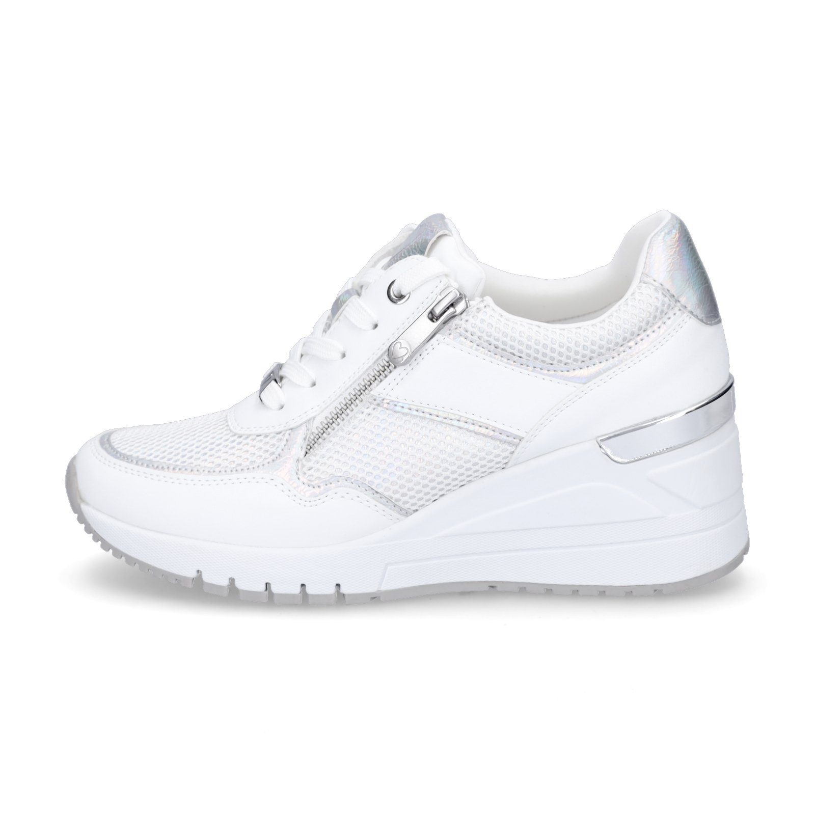 MARCO TOZZI Marco Tozzi Damen Keil Sneaker weiß silber Sneaker