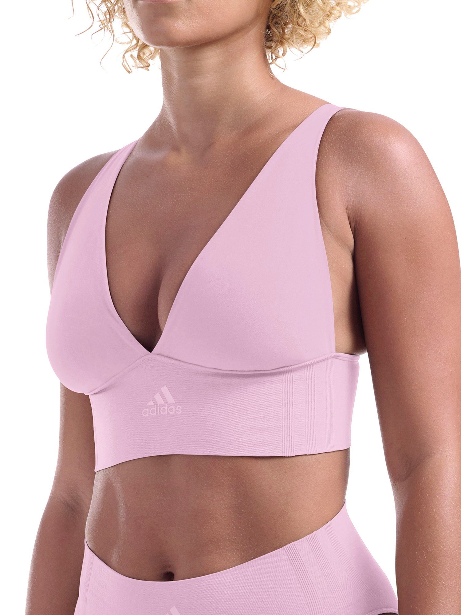 BRA Bügelloser-BH LONGLINE BH damen orchid Sportswear frauen Bügelloser adidas