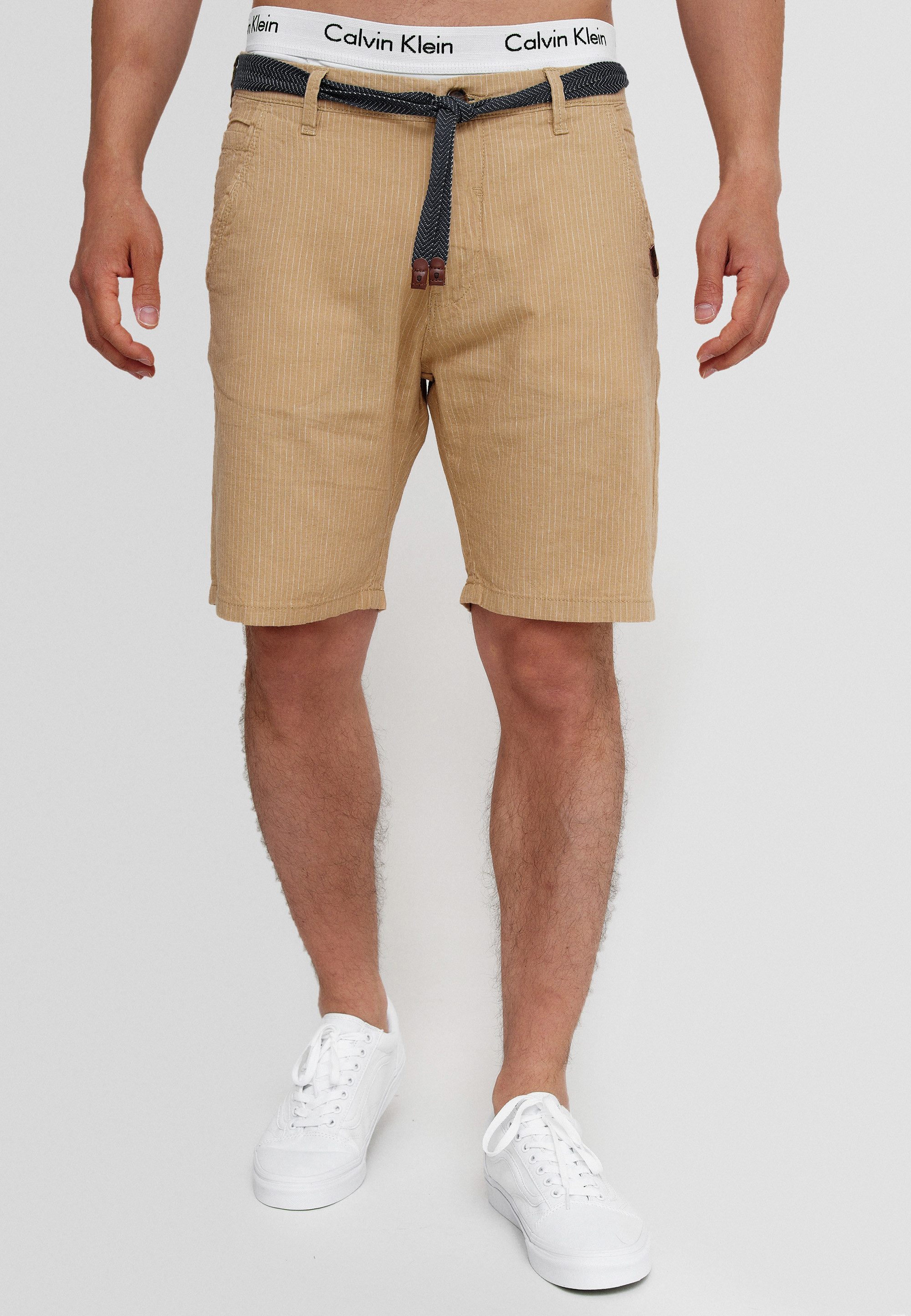 Indicode Chinoshorts Enford mit abnehmbaren, gemusterten günstig online kaufen