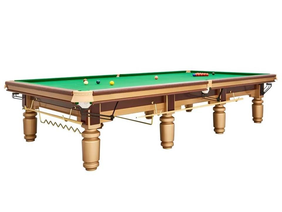 JVmoebel Billardtisch Turniertisch Billard-Tisch Spieltisch Freizeittisch in Braun, Made in Europe