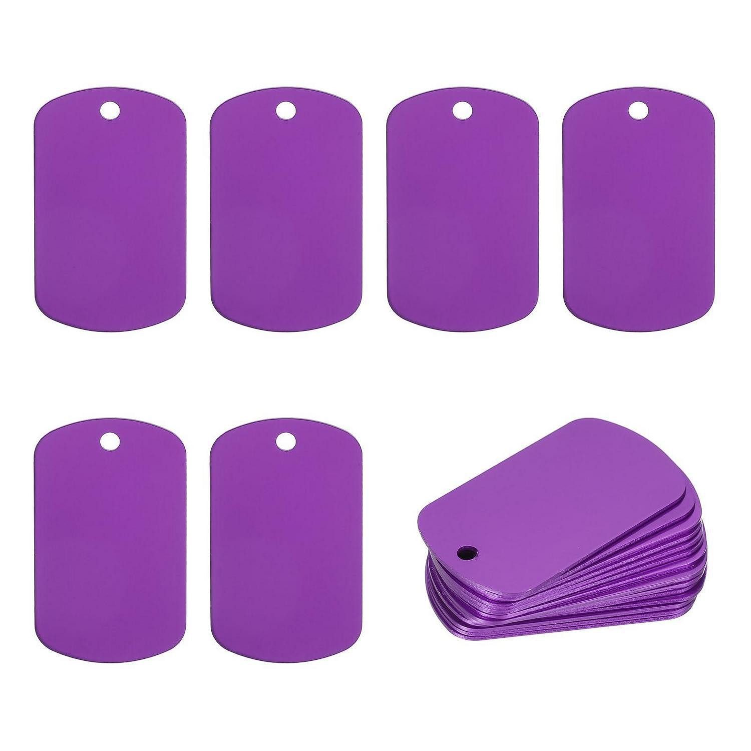 LuxusKollektion Taschenanhänger Metall Anhänger 50x29mm Lila Aluminium 30 Stk