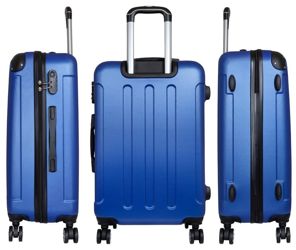Warenhandel König Hartschalen-Trolley Gronau, 4 Rollen, aufrecht rollbar, beidseitig packbar, robust, leicht