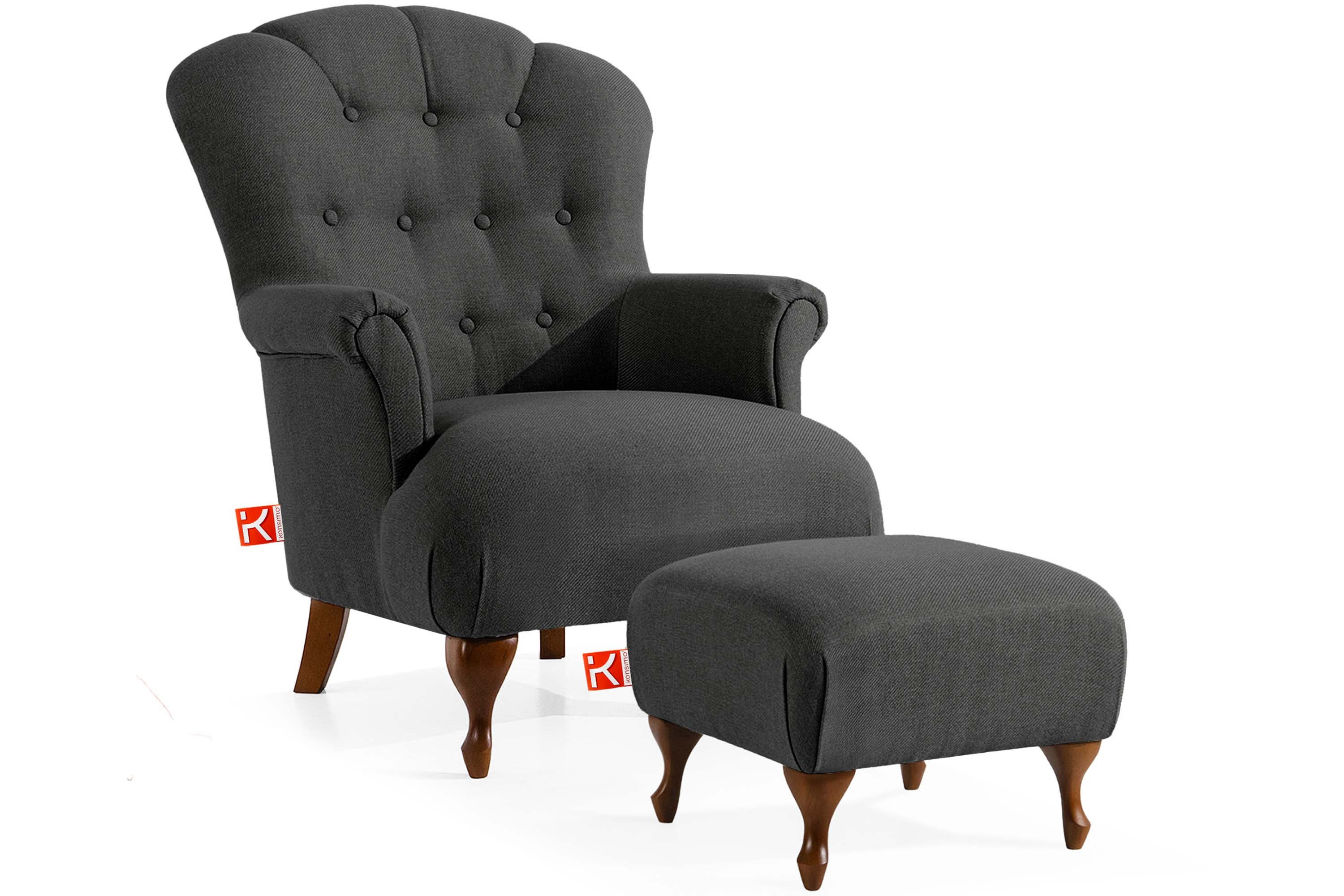 KONSIMO® Sessel TOMIS Einzelsessel mit Fußhocker, günstig online kaufen