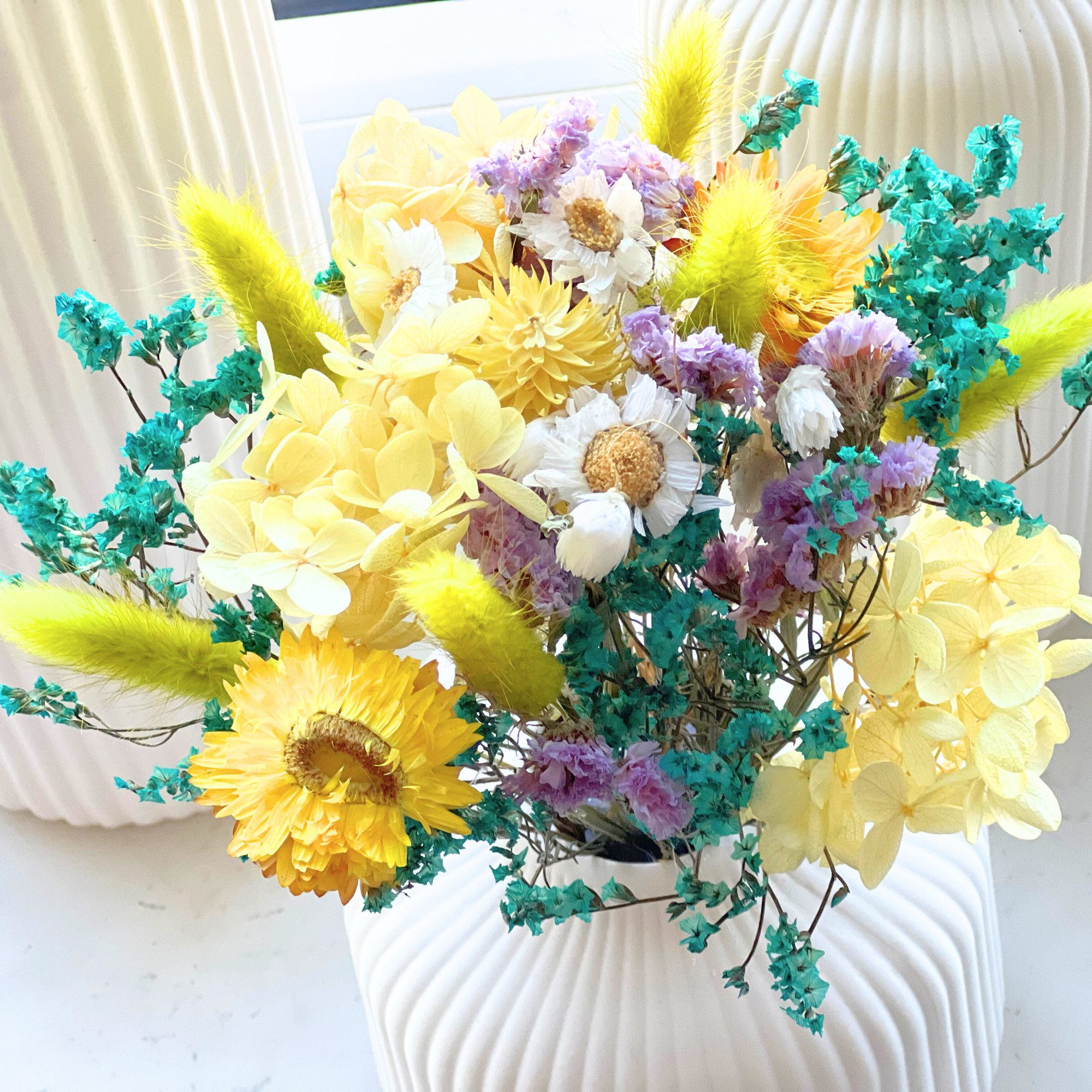 Trockenblume Trockenblumenstrauß Deko-Blumen im Boho-Stil Trockenblumen günstig online kaufen