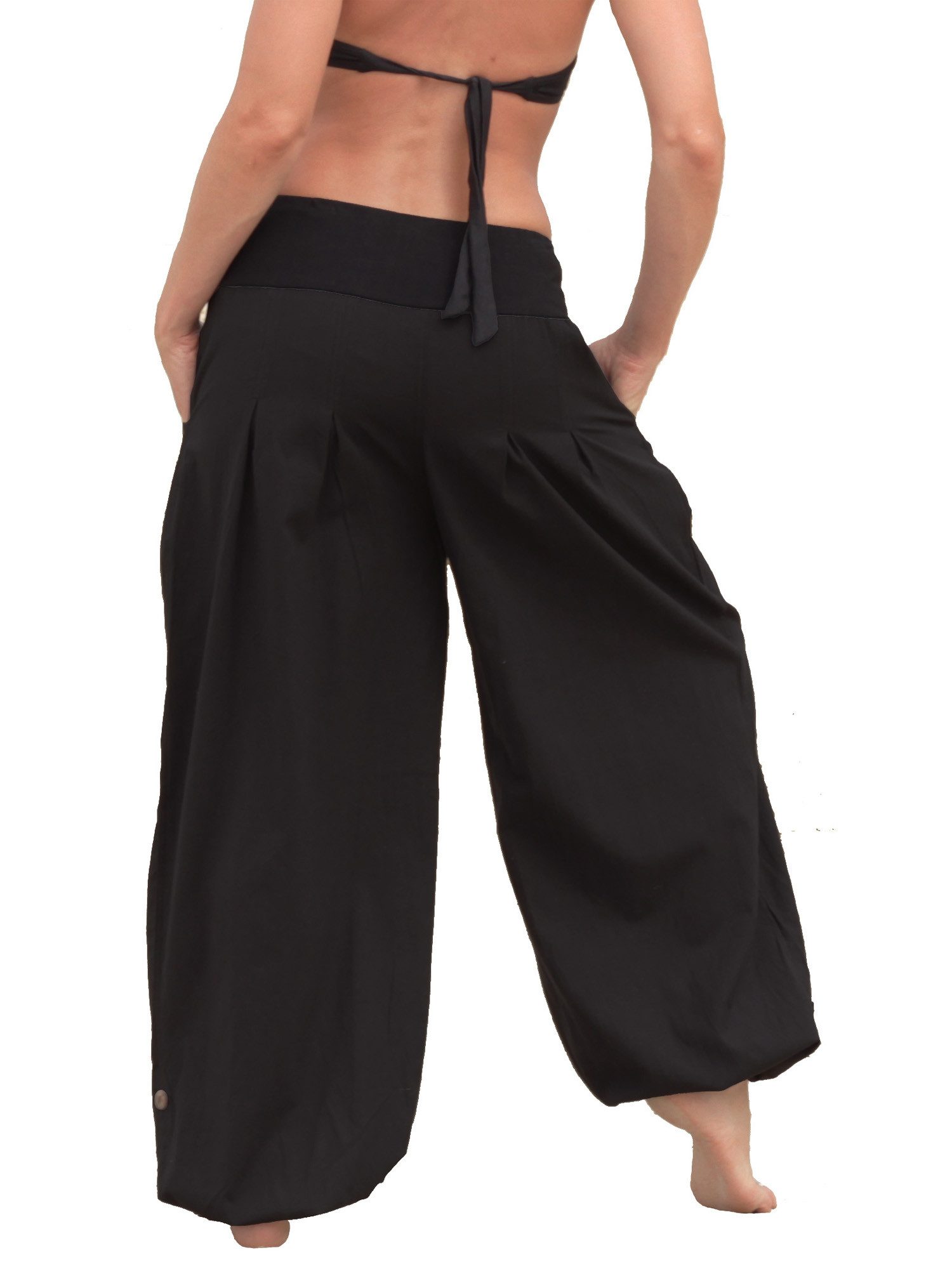 Leucht-Welten Pumphose Pumphose aus Baumwolle, Unisex, Nr. P1 Schwarz Baumwolle