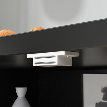 FUFU&GAGA Sideboard Aufbewahrungsschrank, Küchenschrank mit 2 Türen und Stahlrahmen