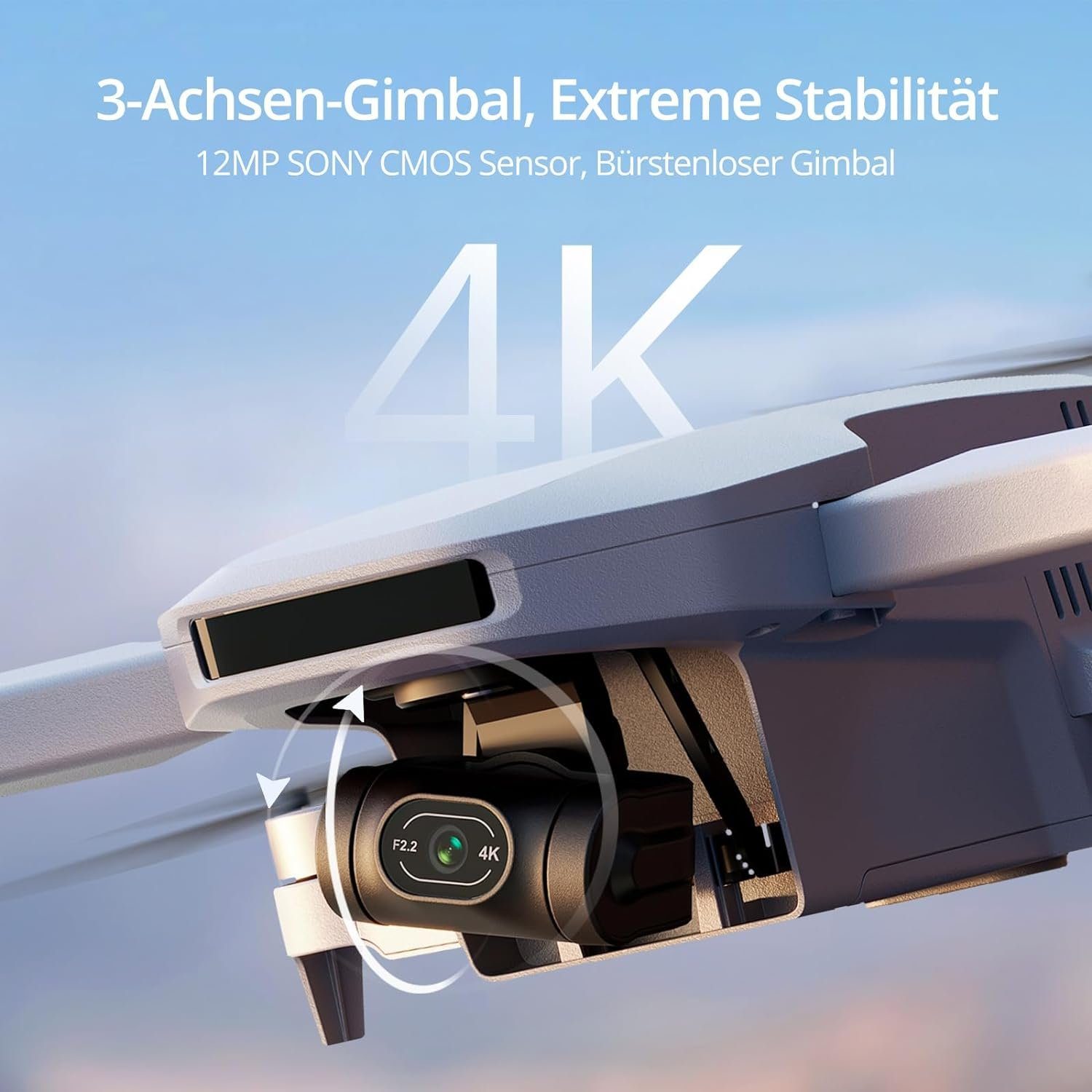 6KM FPV Min) QuickShots Visuelles Folgen Videoübertragung, Drohne RTH, (4K, Potensic 32