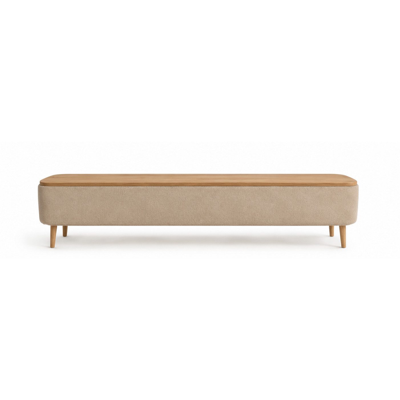 Skye Decor Lowboard Snug Japandi (1 St), Teddy-Optik mit Stauraum