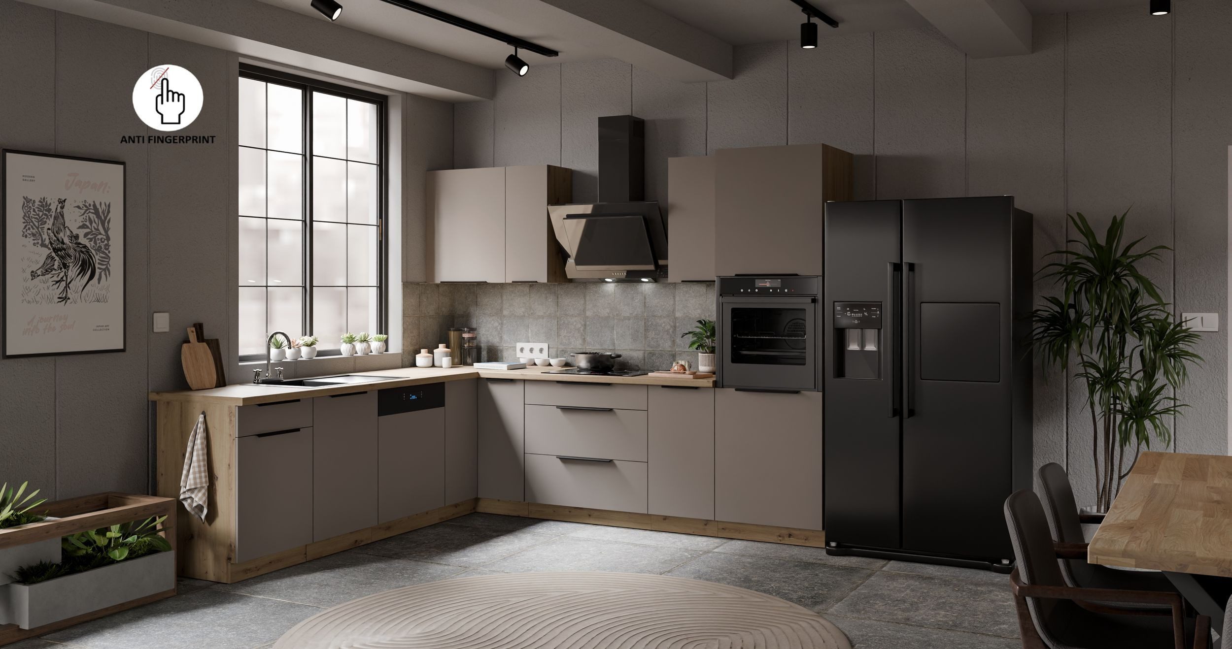 Küchen-Preisbombe Winkelküche ARIA K-AR ECKE 2 Anti Fingerprint Küche Küchenzeile Eckküche