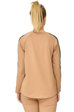 Decay Sweatshirt mit schwarzen Samt-Seitenstreifen