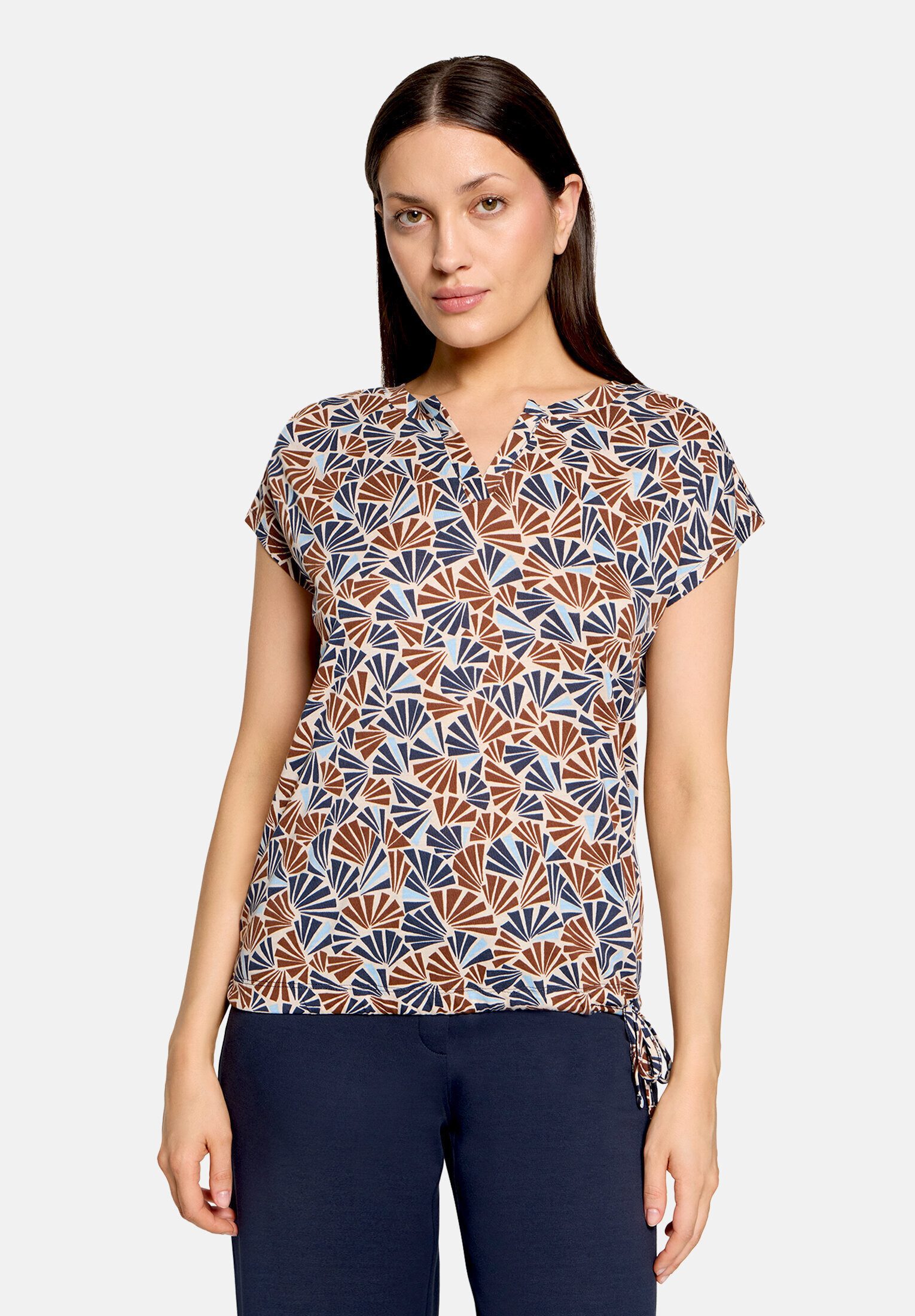 Betty&Co Kurzarmshirt Damen mit Tunnelzug (1-tlg)