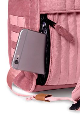 CABAIA Tagesrucksack Adventurer S Quilted (3-tlg), Gesteppter Rucksack mit austauschbaren Vordertaschen