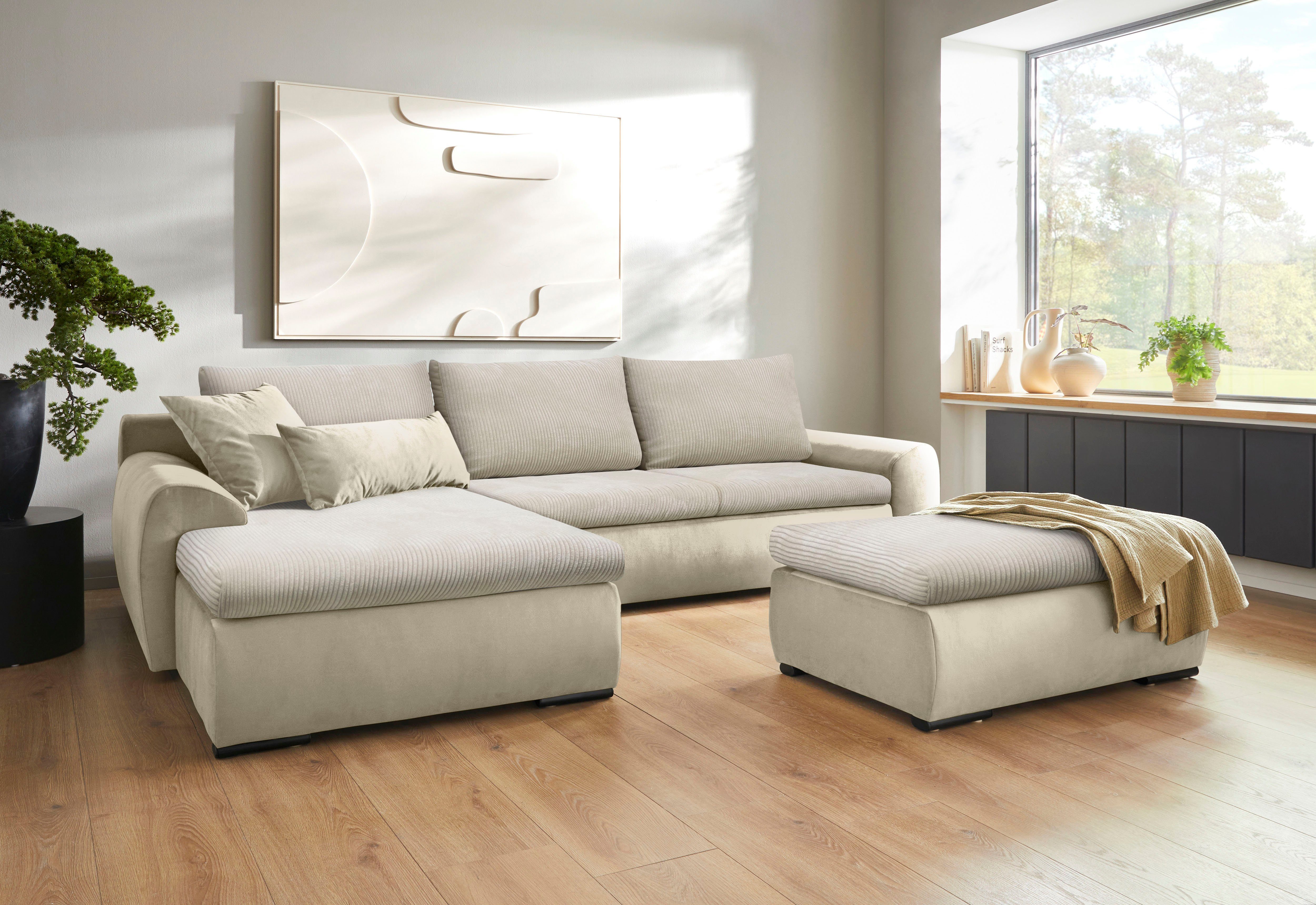 und affaire Bettkasten mit Win, Home Ecksofa Bettfunktion wahlweise