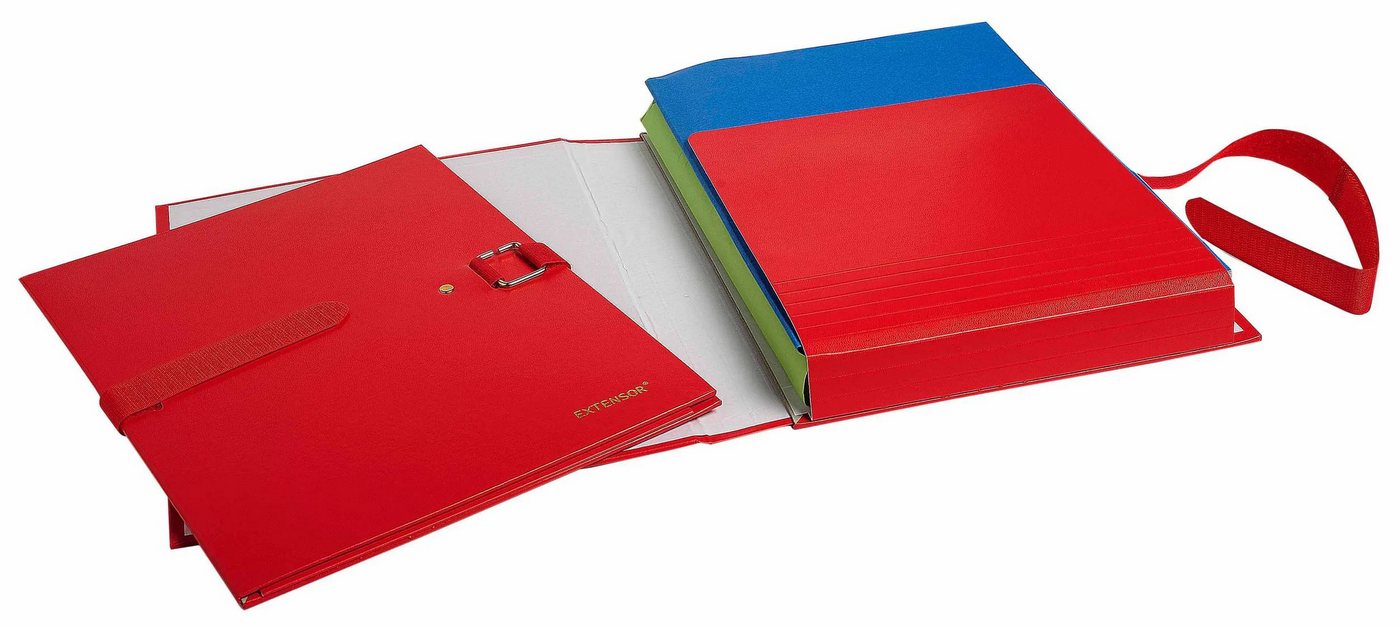 Thumbnail - EXACOMPTA Organisationsmappe 10x Präsentationsmappe Dehnbar Rücken EXTENSOR® - Rot - 22009E, Mappen mit dehnbaren Rücken...