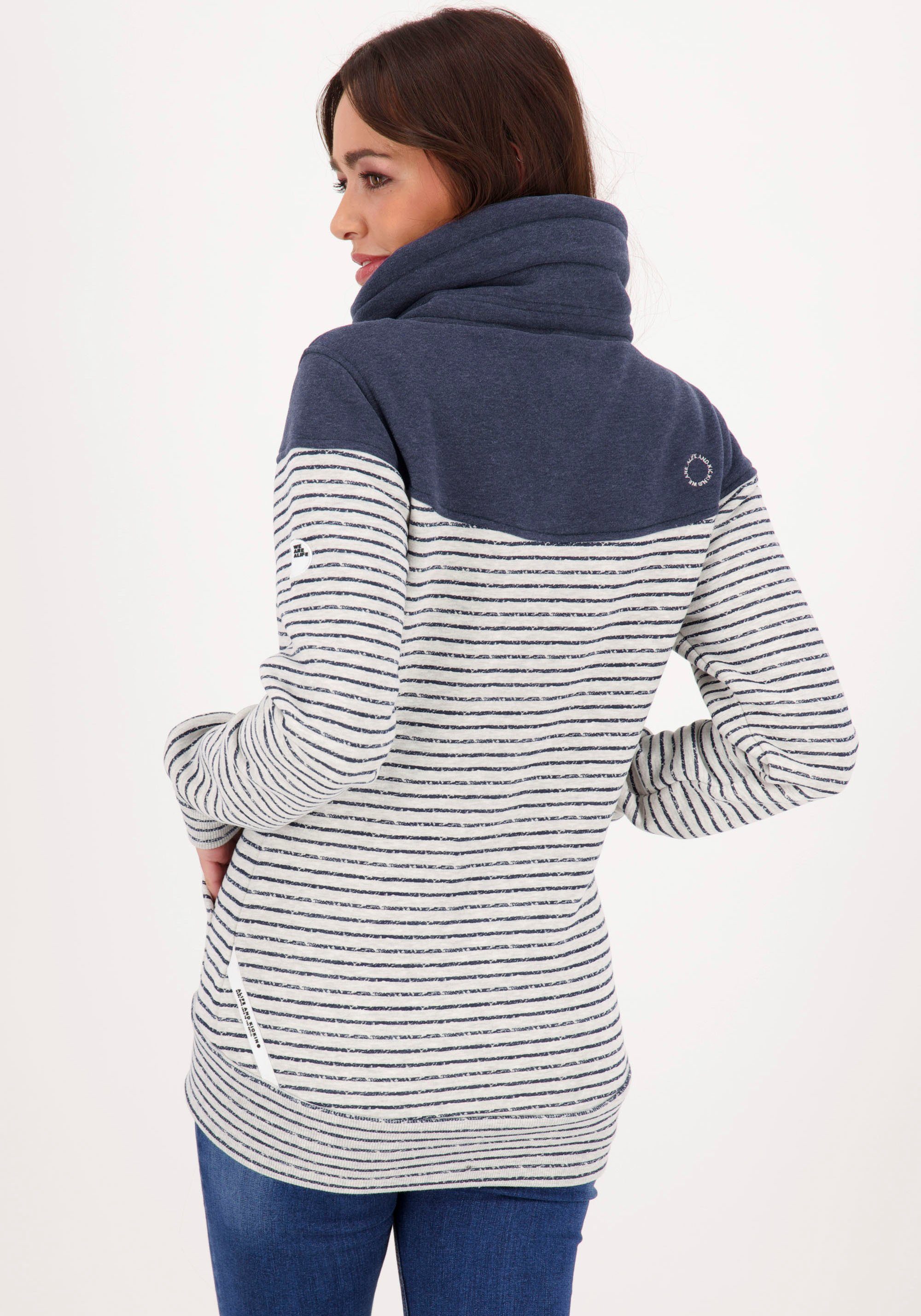 Alife & Kickin Sweatjacke ValinaAK B mit hohem regulierbaren Stehkragen in toller Sweat-Qualität – Bild 2 von 5