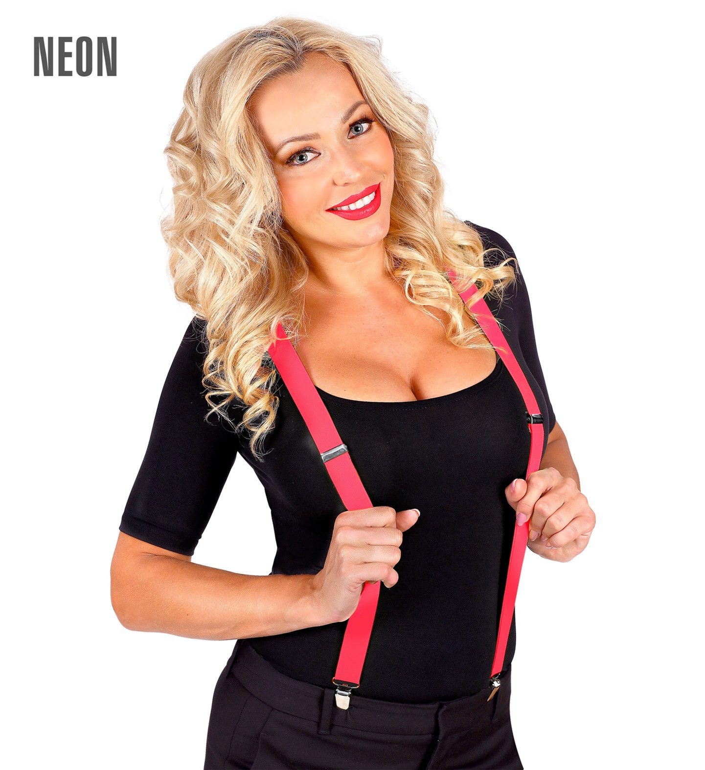 Widmann S.r.l. Hosenträger Hosenträger für Erwachsene, Neon Pink