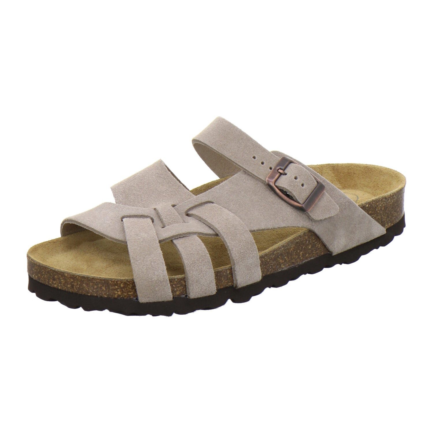 AFS-Schuhe Damen Kralle Pantolette aus Veloursleder mit Fußbett, Made in Germany