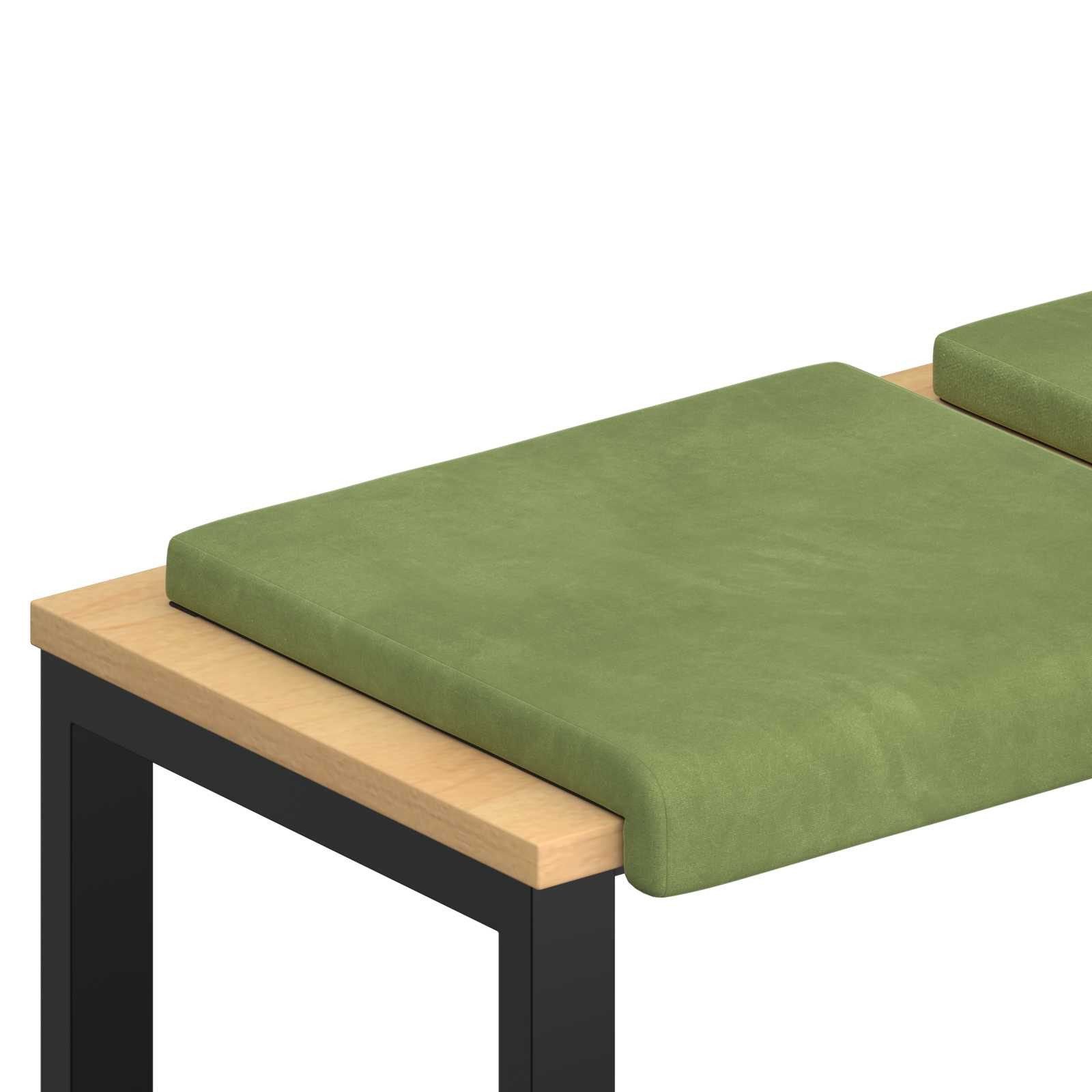 vidaXL Sitzauflage Bankkissen 4 stk. Samt Hellgrün Tiefe 35 cm, (4 St)