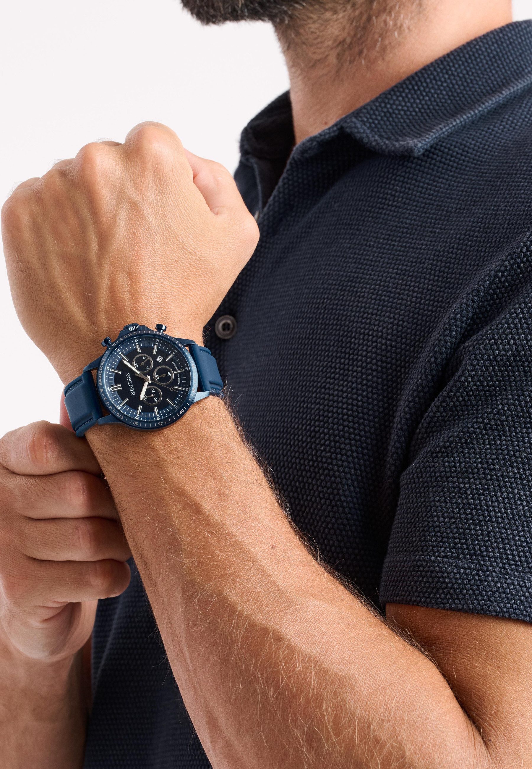 NAUTICA Quarzuhr NCT BLUEOCEAN, (1-tlg., Not a set – not applicable to this product), Quarz-Chronographenuhr