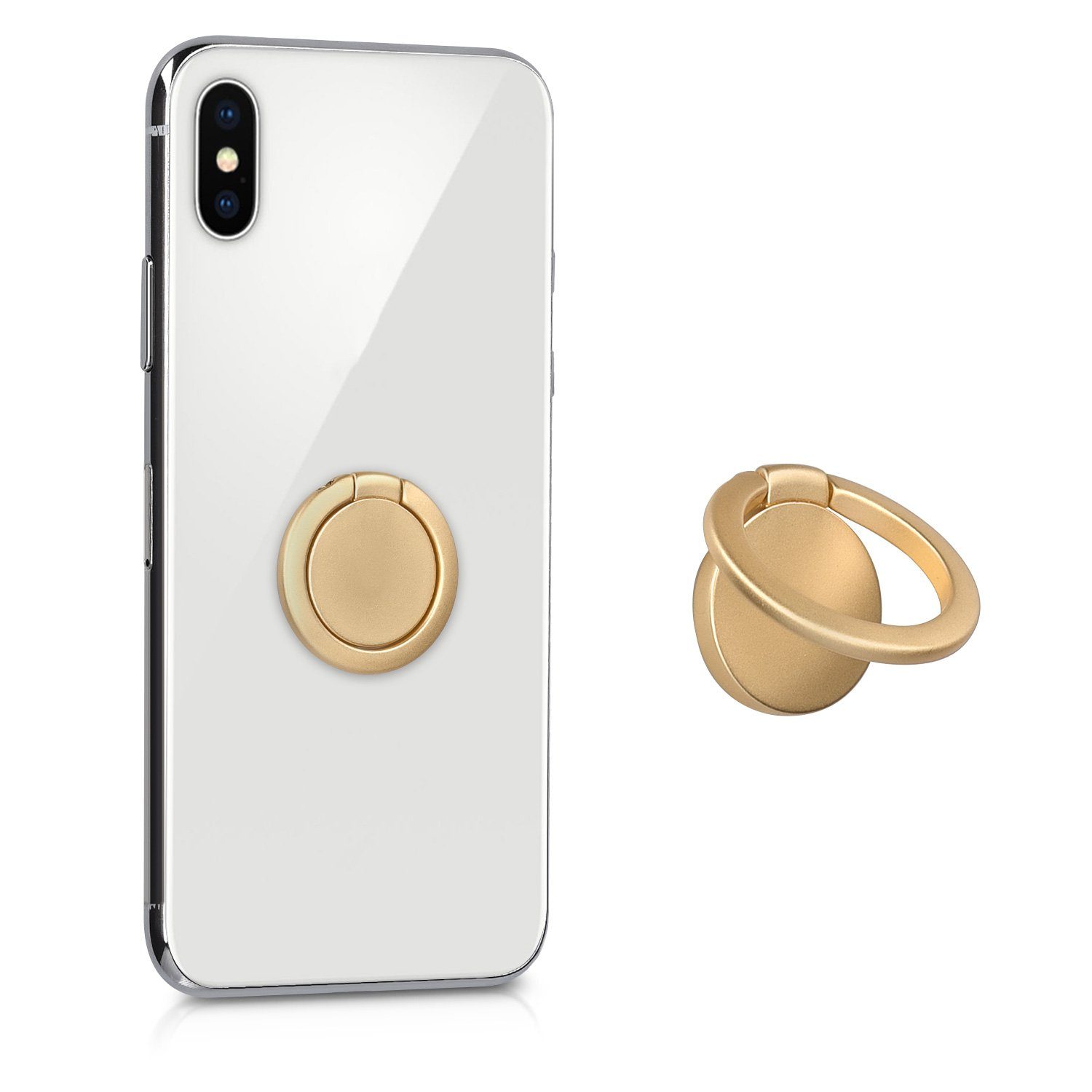 kwmobile Popsockets Metall-Smartphone-Ringhalter - 360° drehbar, mit Standfunktion, (1-tlg., Smartphone Fingerhalter)