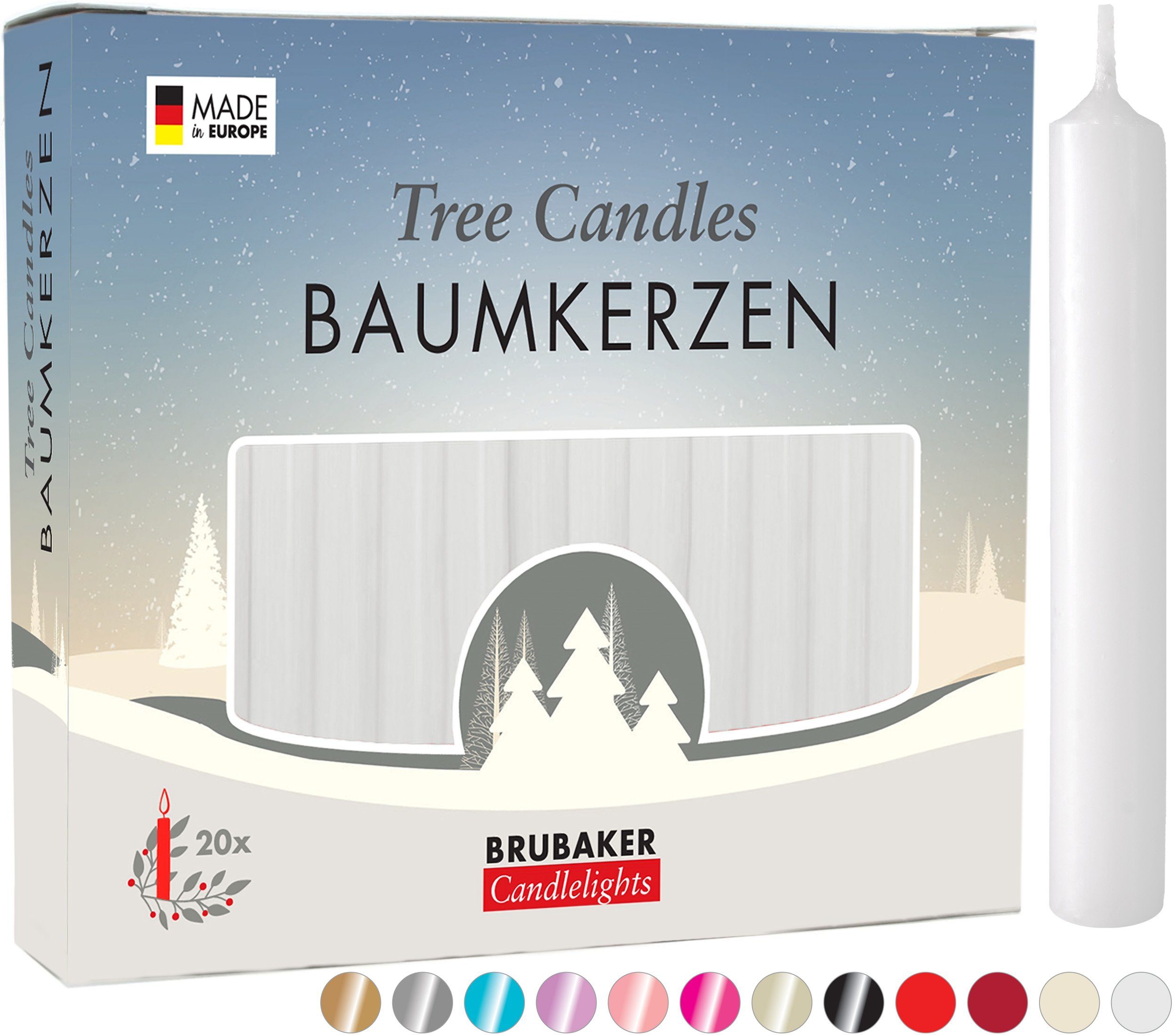 BRUBAKER Tafelkerze Baumkerzen aus Wachs (100er günstig online kaufen
