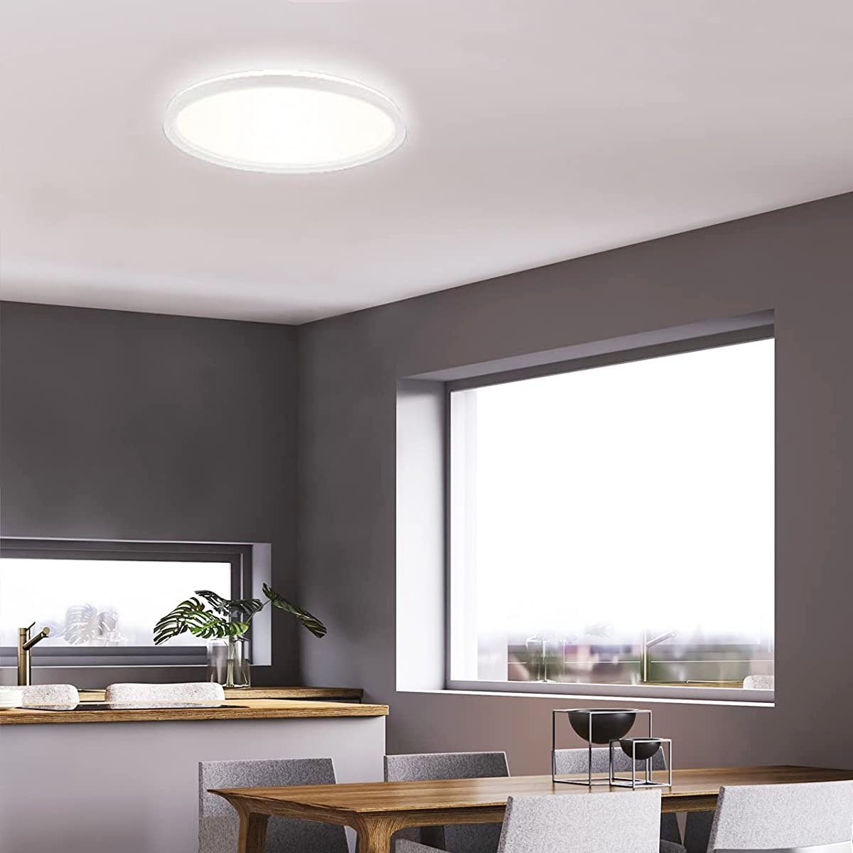 oyajia Deckenleuchte Ultraslim LED Panel Deckenleuchte, günstig online kaufen