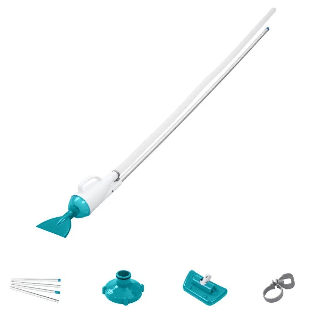 BESTWAY Bodenstaubsauger Poolsauger Bodenreiniger Unterwassersauger, Filterbeutel, manuell, Filterpumpen-Anschluss, Filterbeutel, Teleskop
