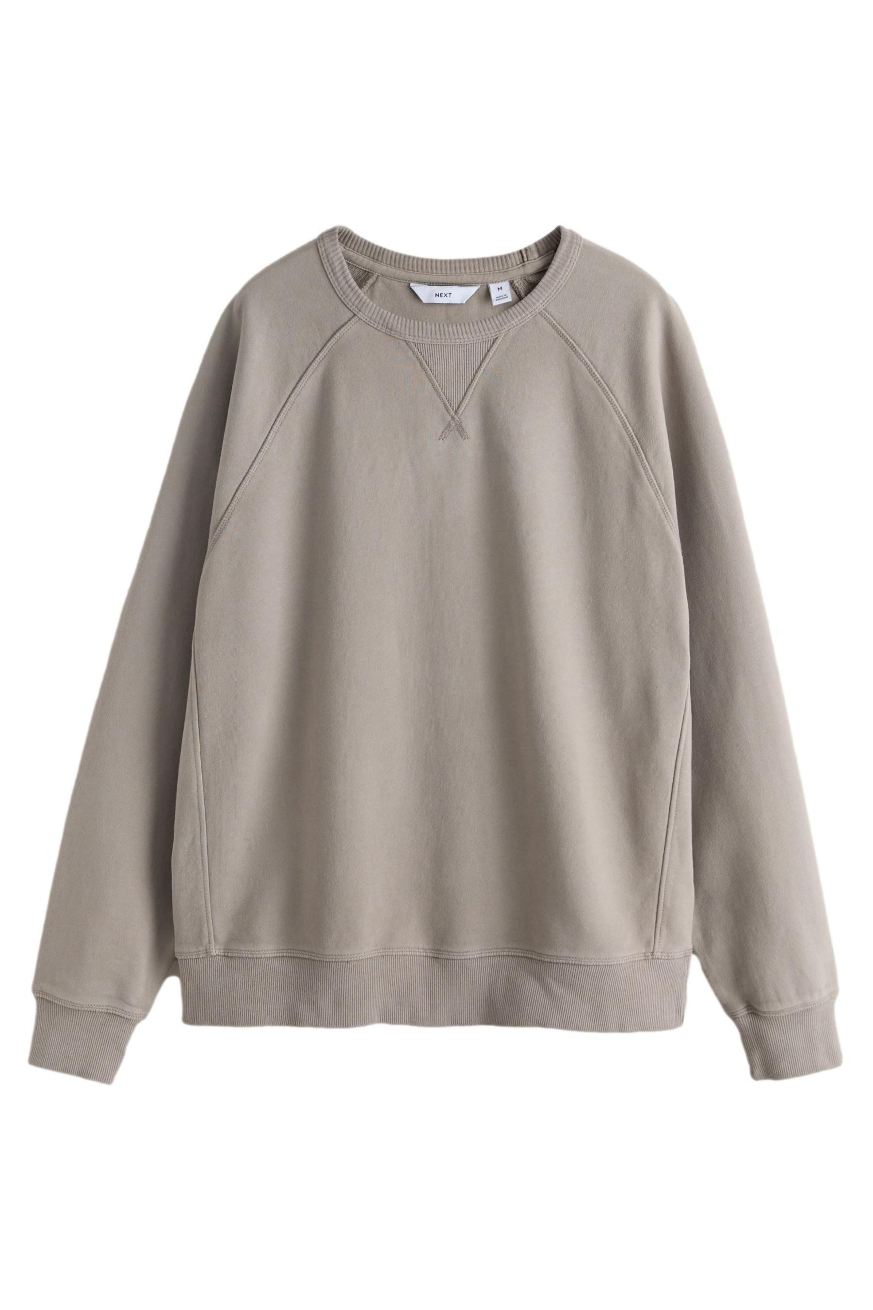 Next Sweater Gewaschenes Rundhalssweatshirt aus schwerem Stoff (1-tlg)