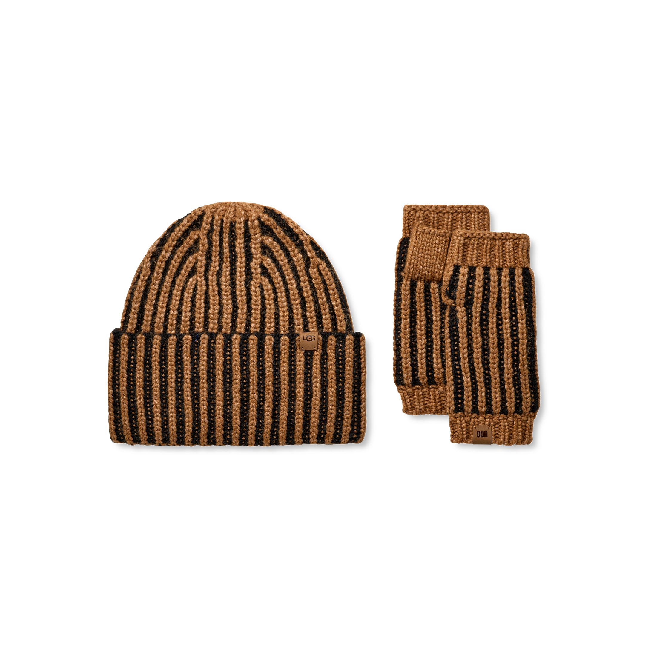 UGG Strickmütze Chunky Plaited Set (Set, 2-St) Strickmütze mit Handstulpen günstig online kaufen