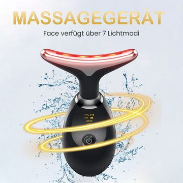 Gontence Gesichtsmassagegerät Massagegerät 7 in 1 Gegen Falten Nacken-Massagegerät