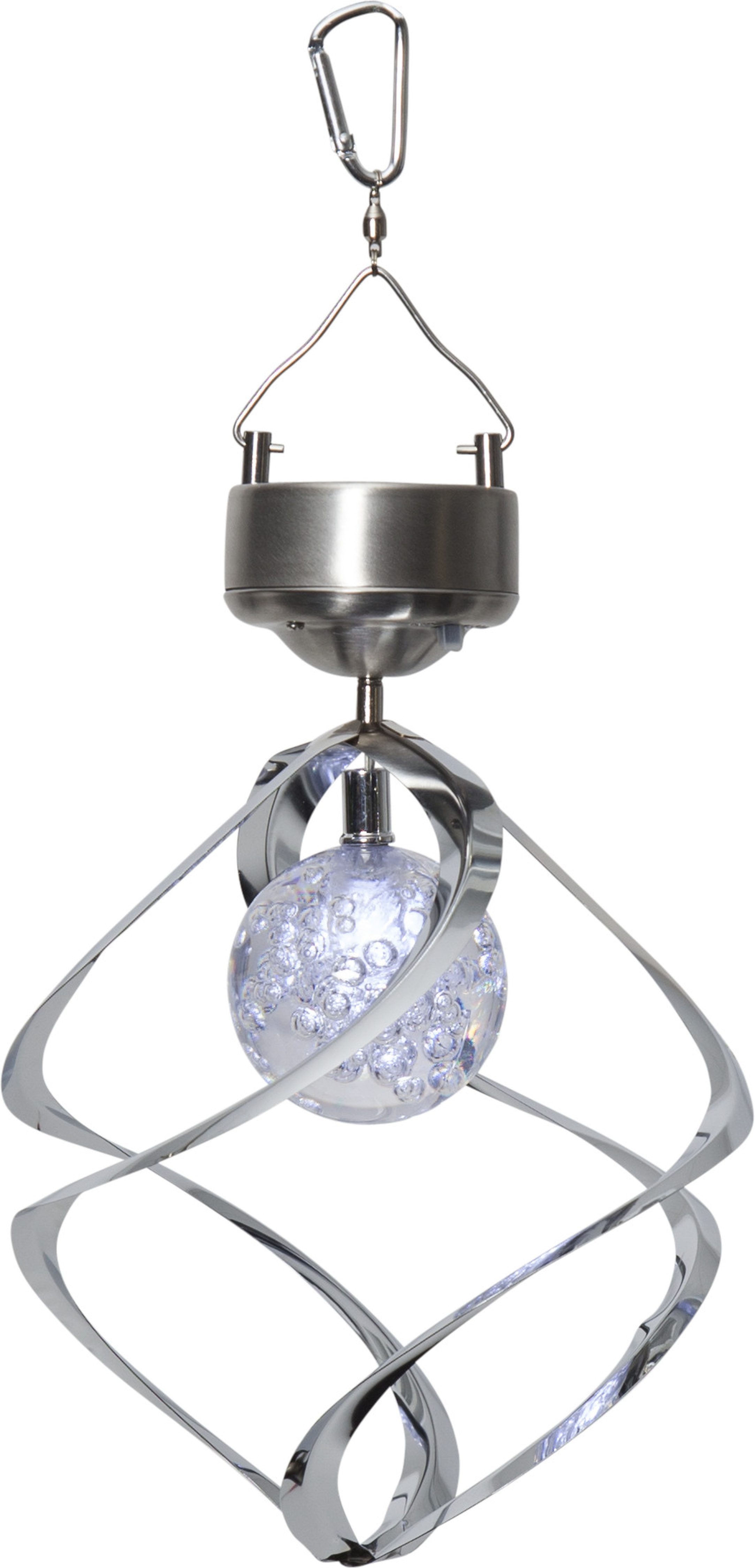 STAR TRADING LED Solarleuchte Solar-Windspiel Roma, Tageslichtsensor, LED fest integriert, Neutralweiß, 1 LED mit weißem Licht, Dämmerungssensor