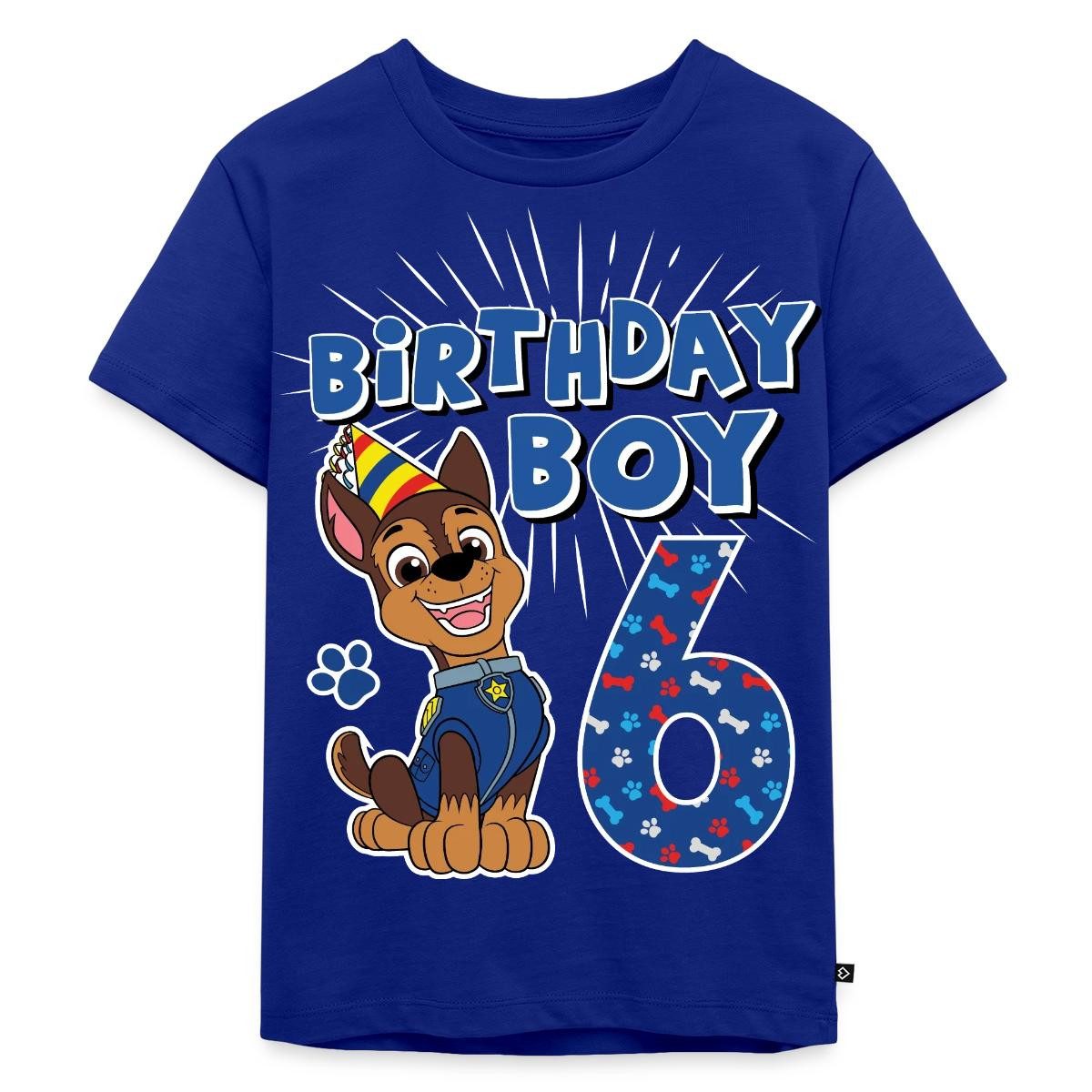 T-Shirt Paw Patrol Geschenk 6 Jahre Alt 6. Geburtstag Chase Kinder Premium T-S