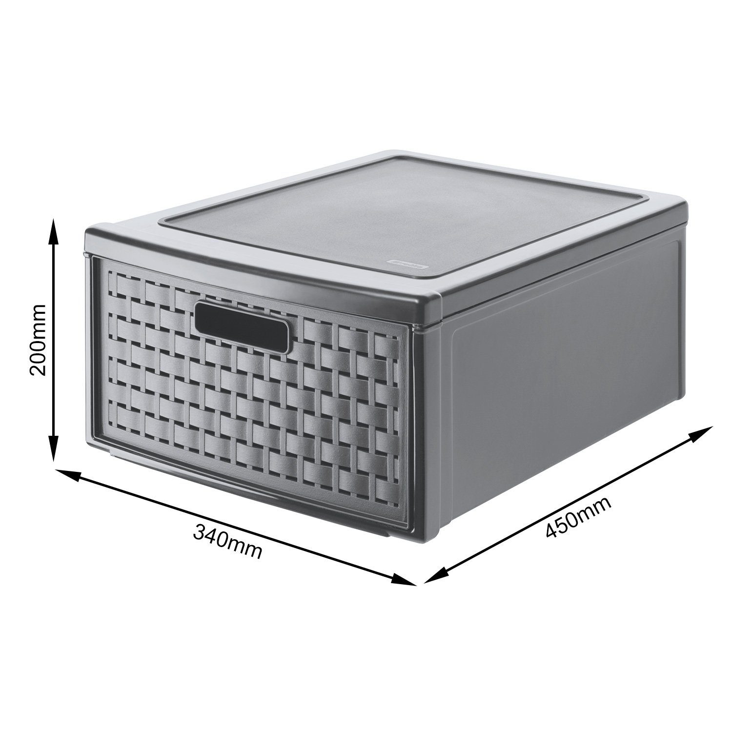 ROTHO Aufbewahrungsbox 3er-Set Schubladenbox COUNTRY 19l