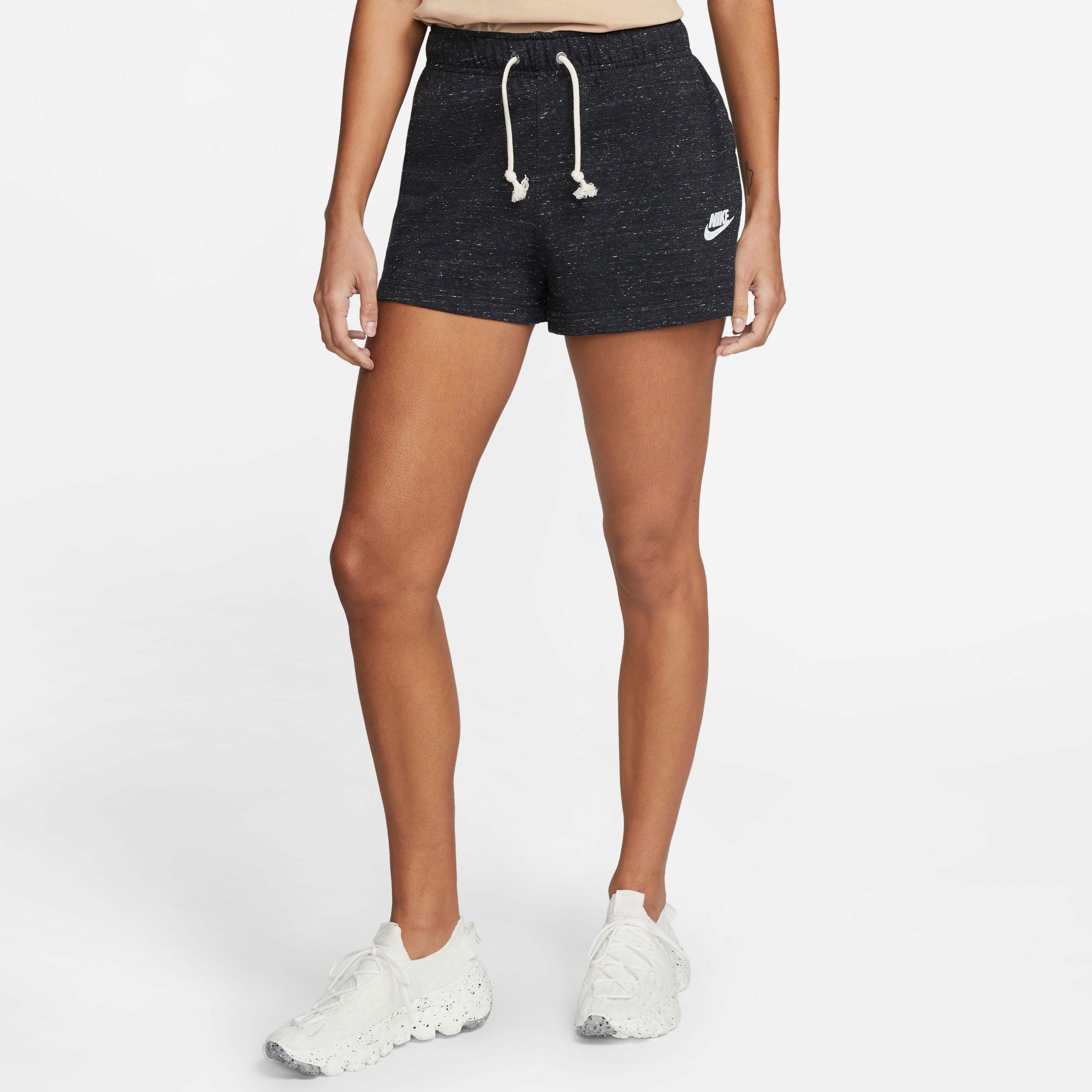 Women's Nike Shorts Gym Sportswear Shorts BLACK/WHITE Vintage