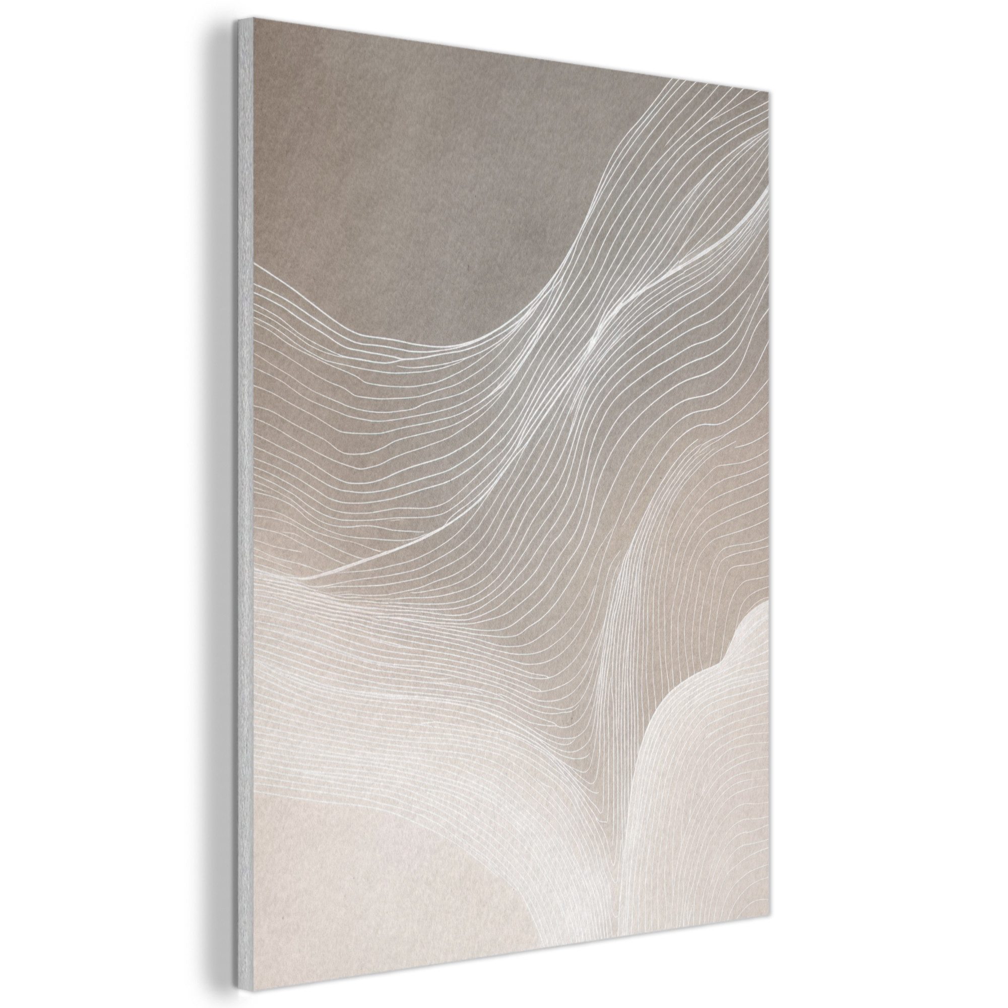 MuchoWow Gemälde Wellenlinien - Luftströme - Harmonisch, Fotodruck (1 St), Akustikpaneele, Wandpaneele, Schalldämmung, Akustikbilder 30x40 …
