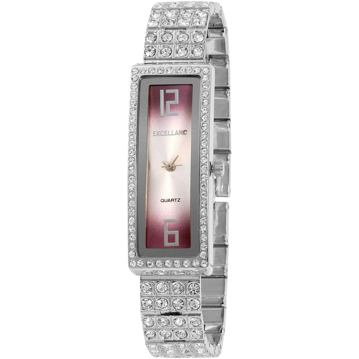 EXCELLANC Quarzuhr Crystal-Besatz, (1-tlg)