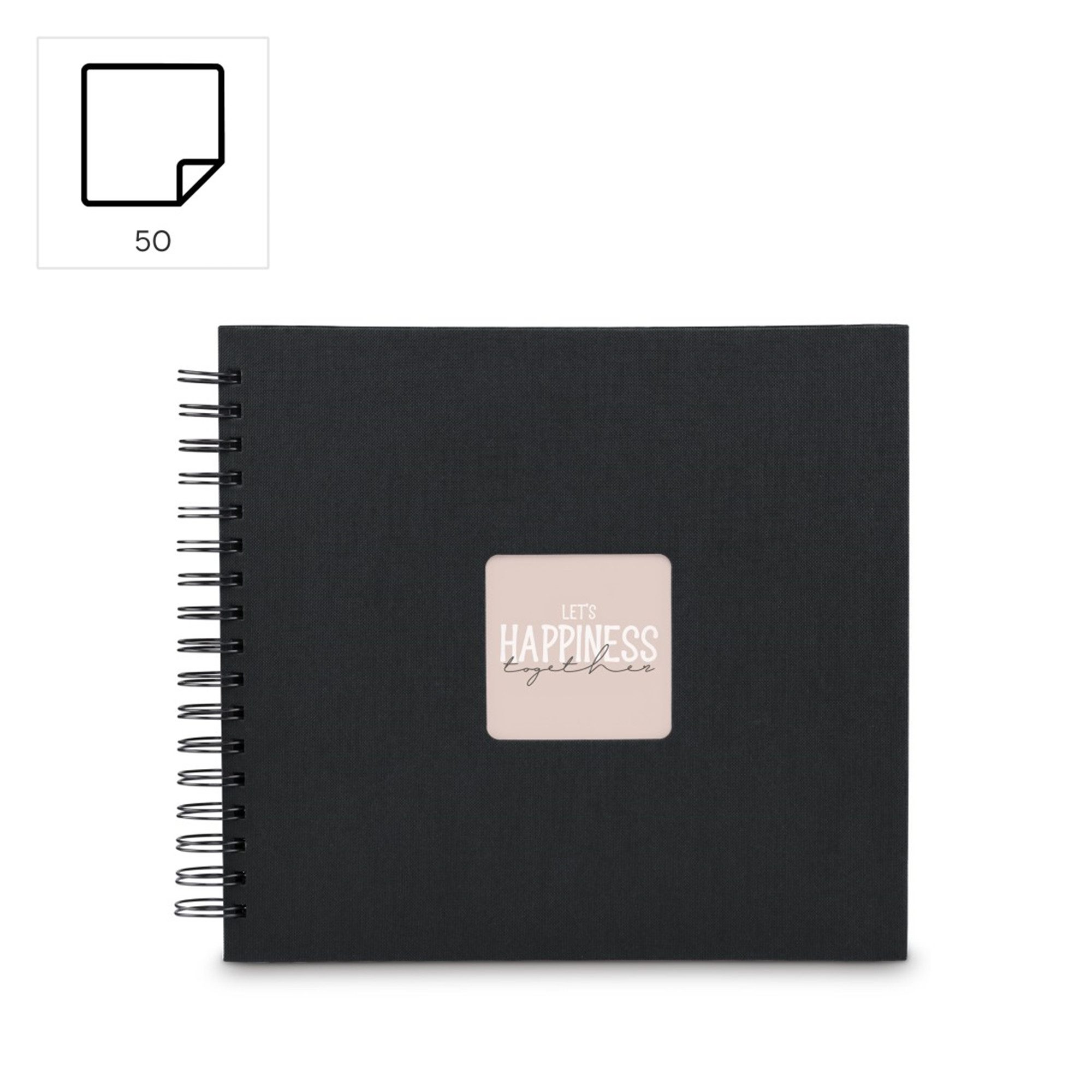 Hama Fotoalbum "Fine Art", 28x24 cm, 50 schwarze Seiten, New Bla – Bild 2 von 5