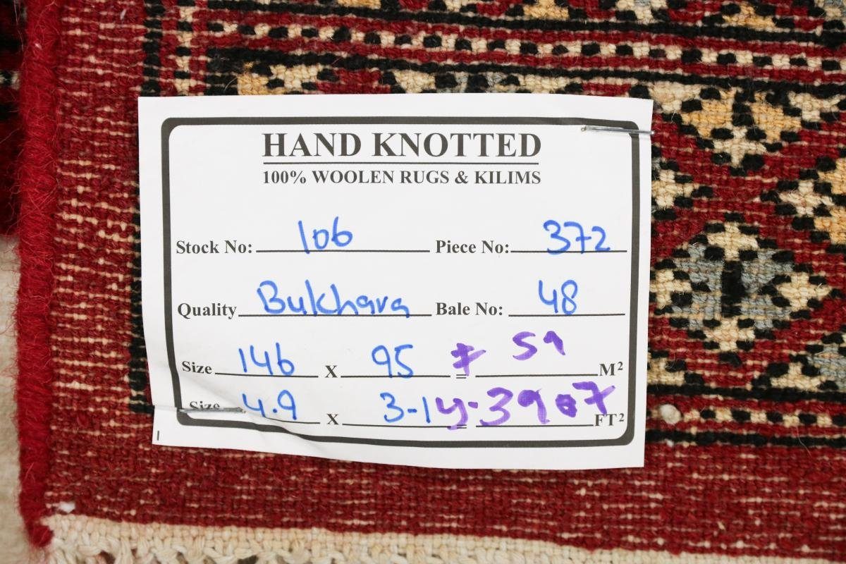 Orientteppich mm Buchara Höhe: rechteckig, 94x145 3ply 8 Pakistan Nain Trading, Handgeknüpfter Orientteppich,
