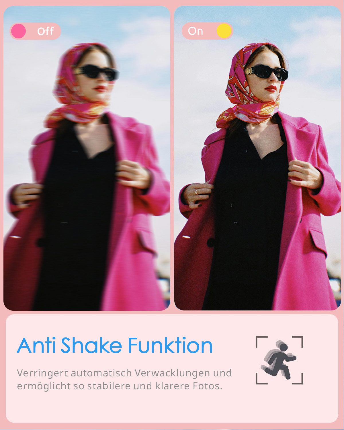 FANNOU Digitalkamera, 48MP 1080P FHD Fotokamera mit 3,0 Zoll Bildschirm Kompaktkamera (16X Digitalzoom Tragbar Kompaktkamera, mit 32GB TF-Karte)