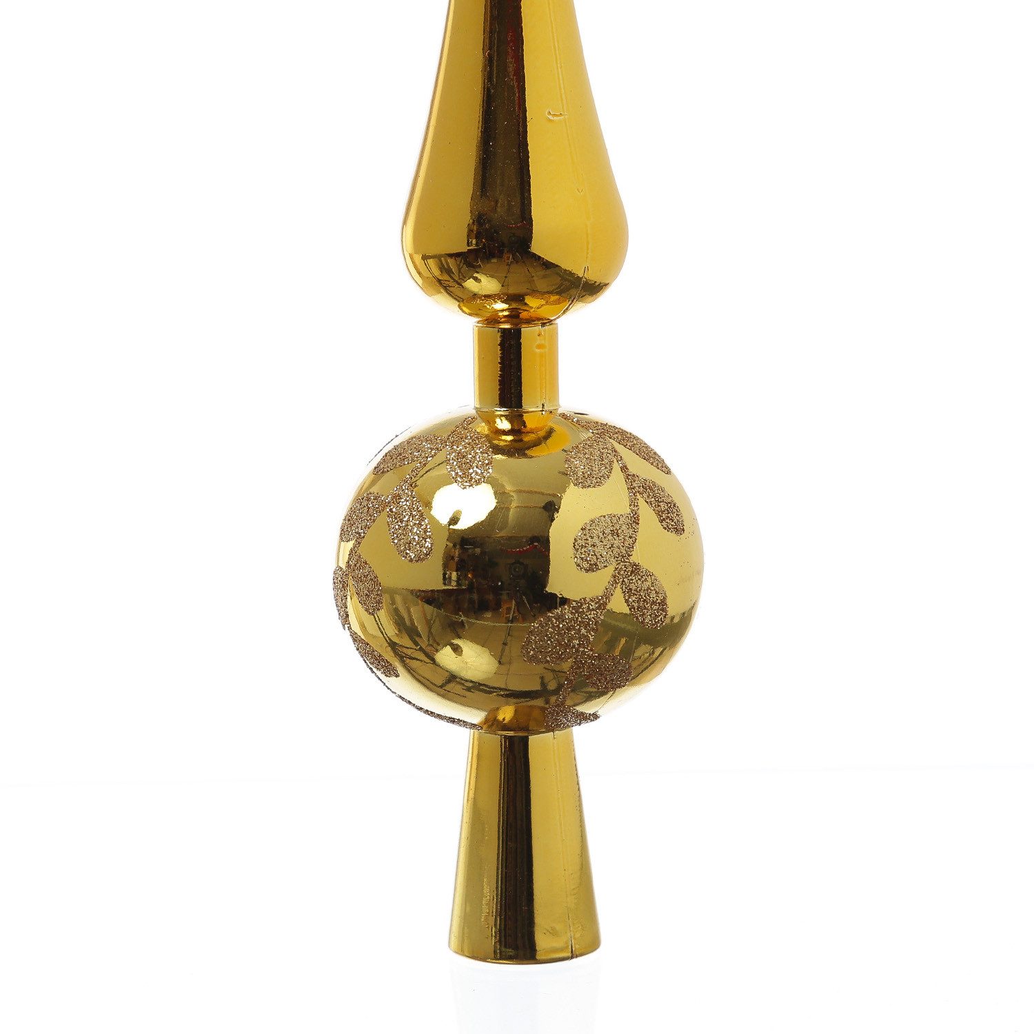 MARELIDA Christbaumspitze Weihnachtsbaumspitze Tannenbaumspitze bruchfest gold glänzend H: 30cm