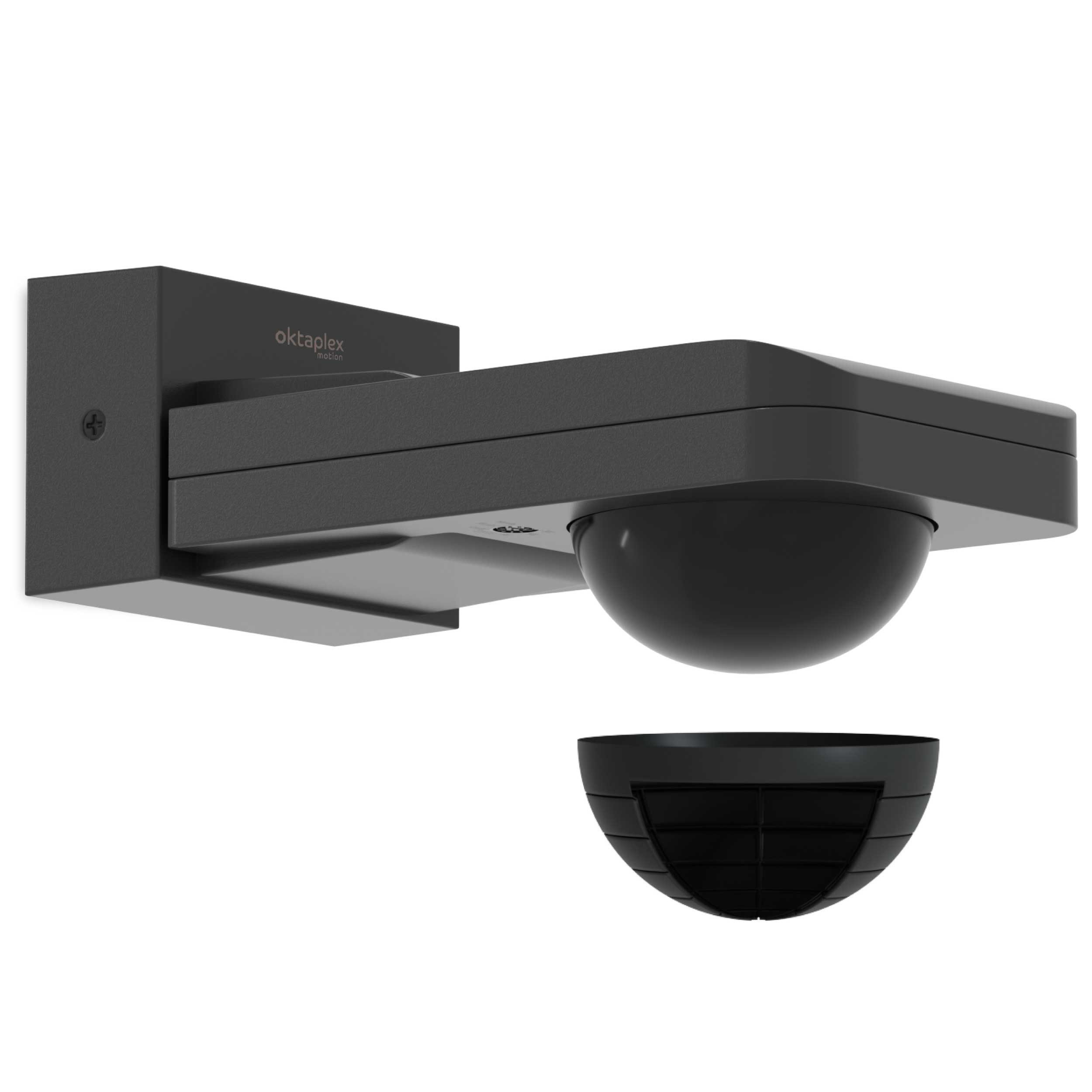 Oktaplex motion Bewegungsmelder Tea Bewegungsmelder Aussen 360 Grad schwenkbar IP65 9m 230V, (1-St), Infrarot Sensor schwenkbar anthrazit